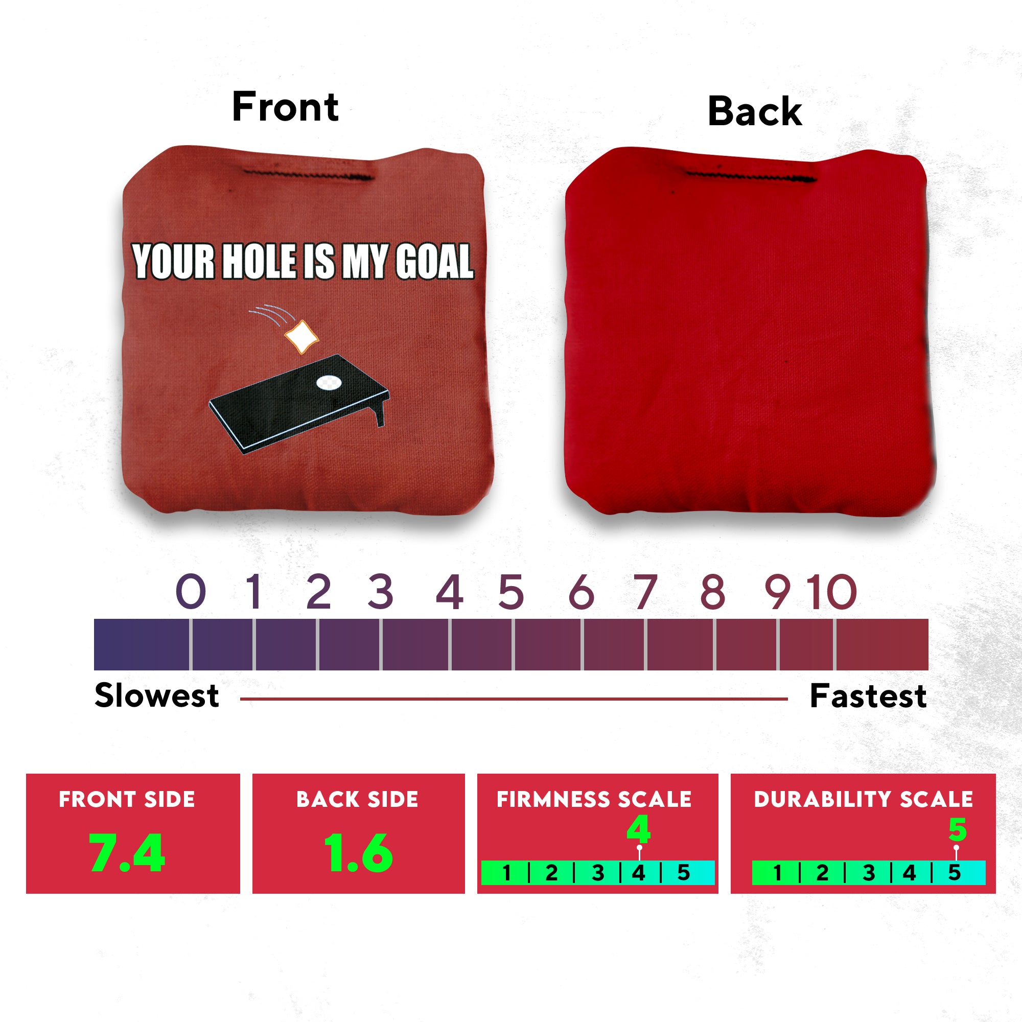 Your Hole is My Goal Cornhole Bags - Set of 8