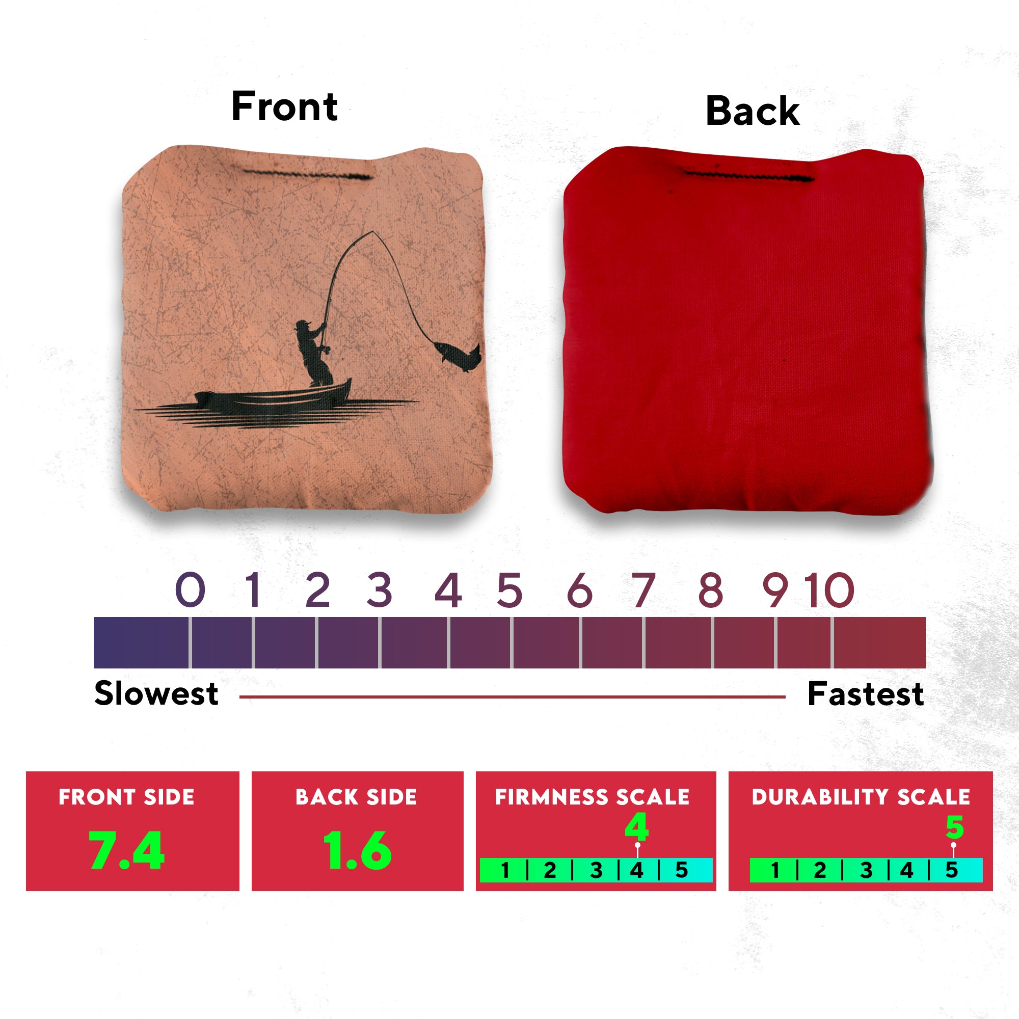 Fish on Rod Cornhole Bags - Set of 8