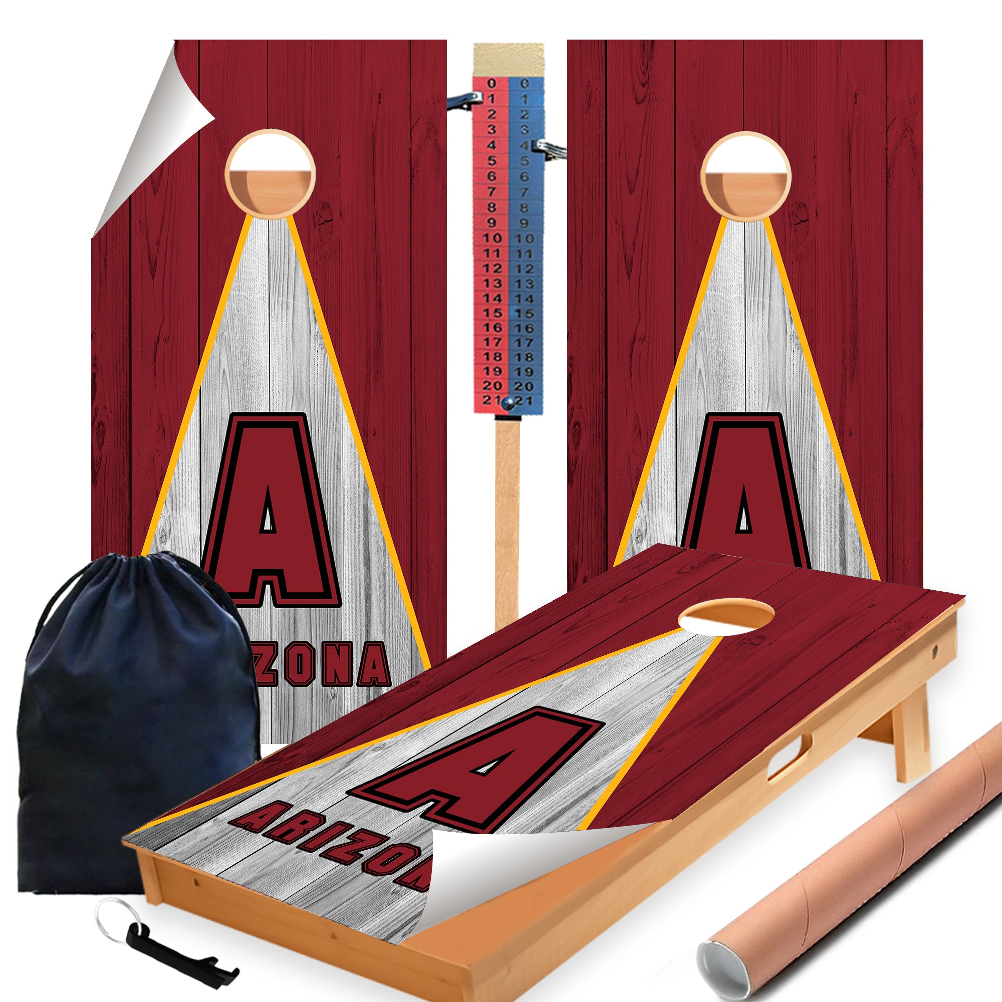 Arizona Football Cornhole Boards Wraps (Set of 2)