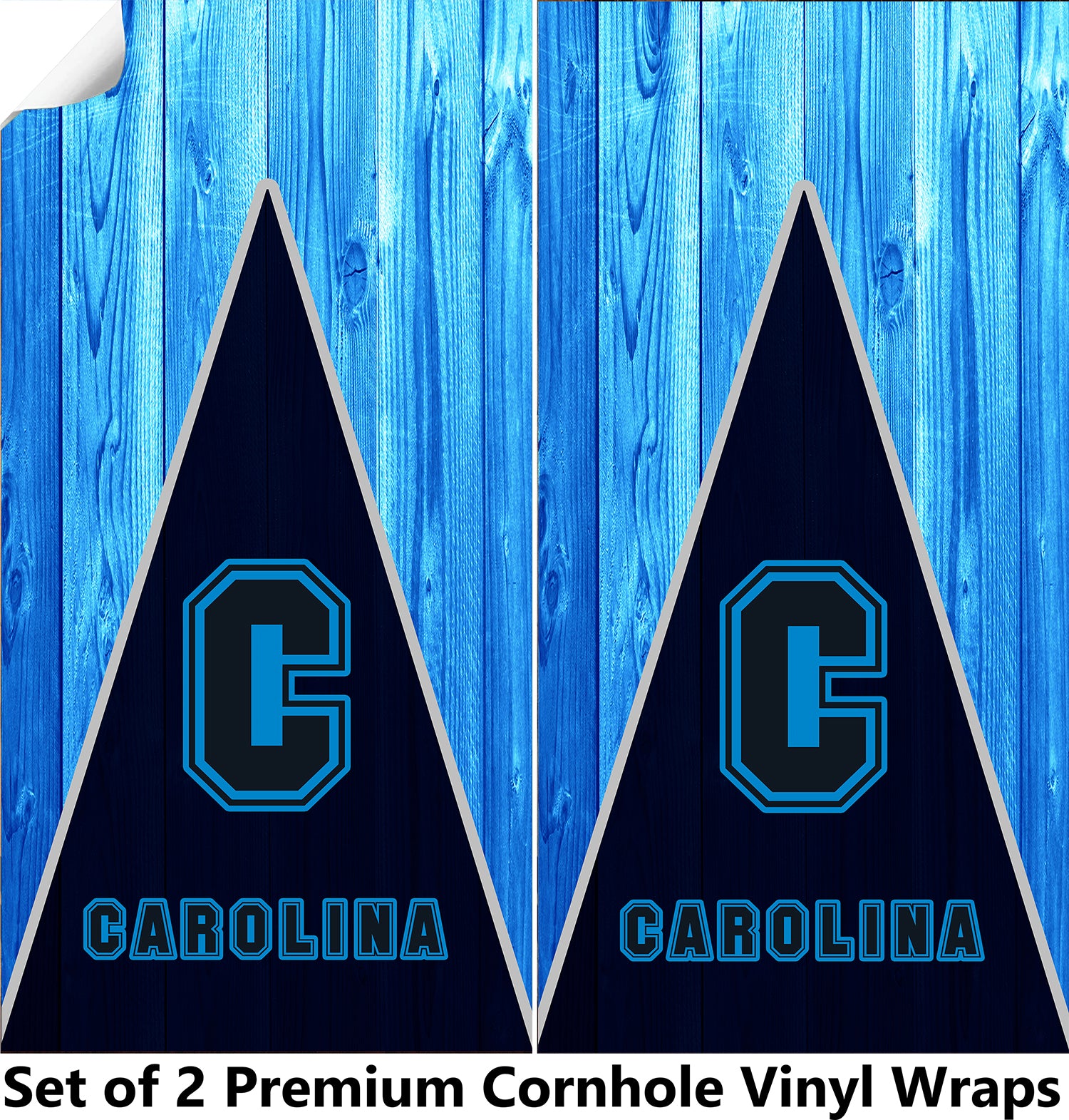 Carolina Football Cornhole Boards Wraps (Set of 2)