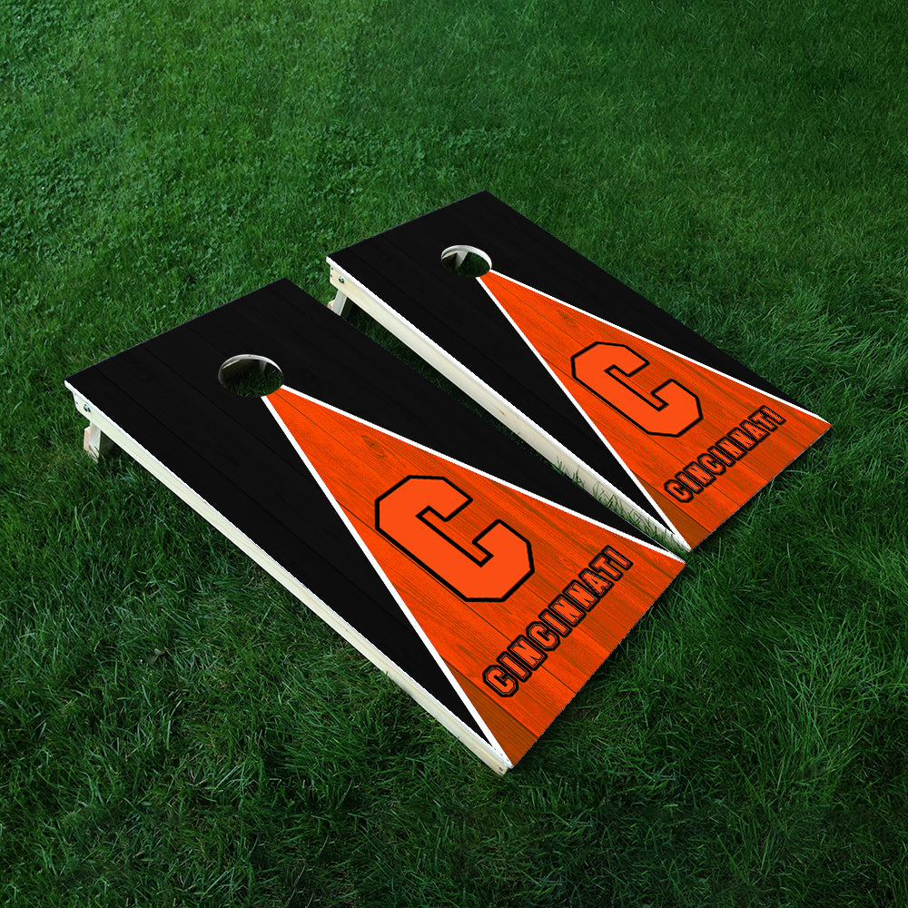 Cincinnati Football Cornhole Boards Wraps (Set of 2)