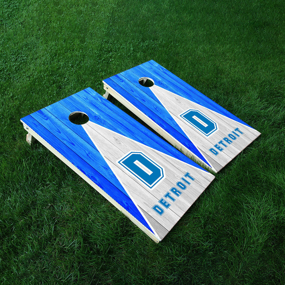 Detroit Football Cornhole Boards Wraps (Set of 2)