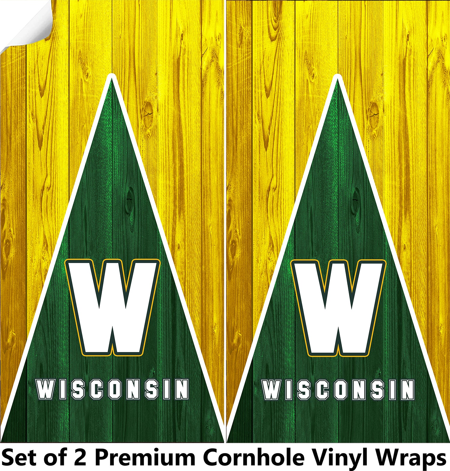 Wisconsin Football Cornhole Boards Wraps (Set of 2)