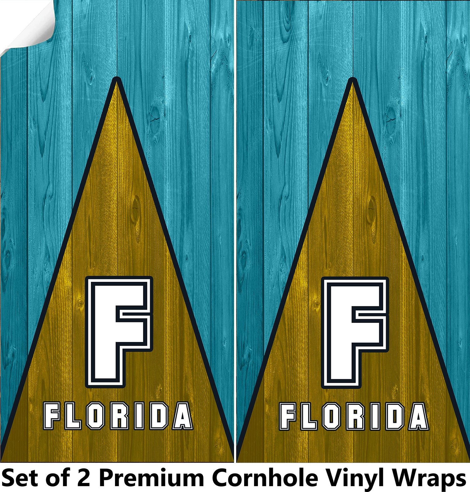 Florida Football Cornhole Boards Wraps (Set of 2)
