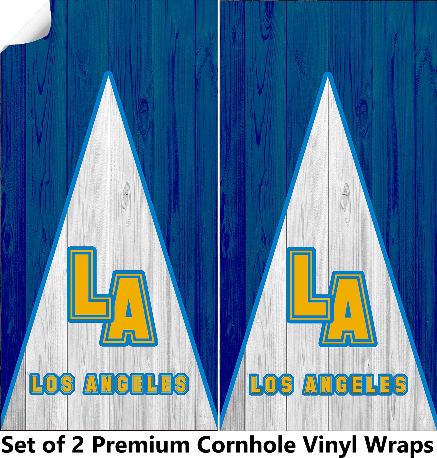 Los Angeles Football Cornhole Boards Wraps (Set of 2)