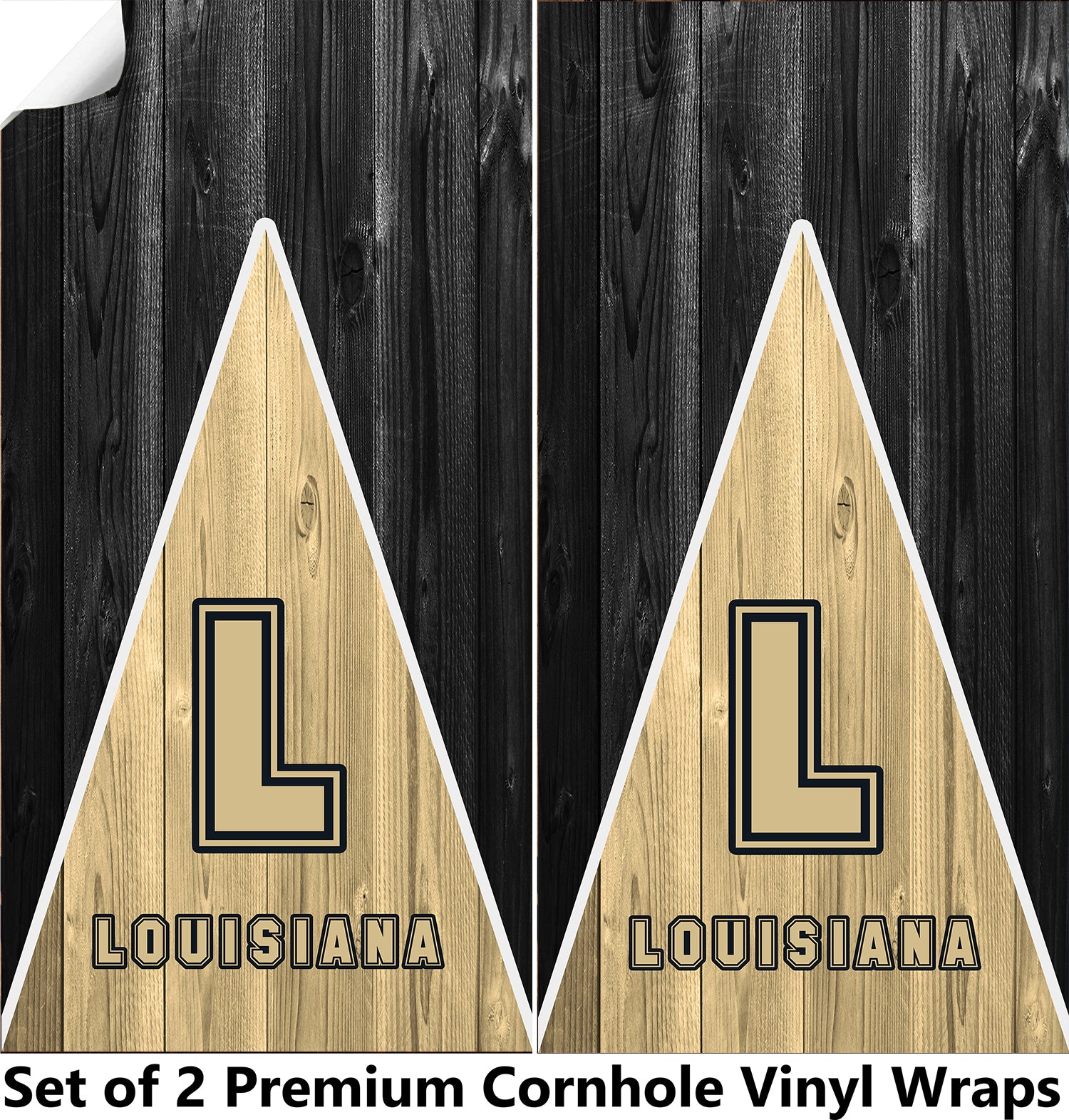 Louisiana Football Cornhole Boards Wraps (Set of 2)