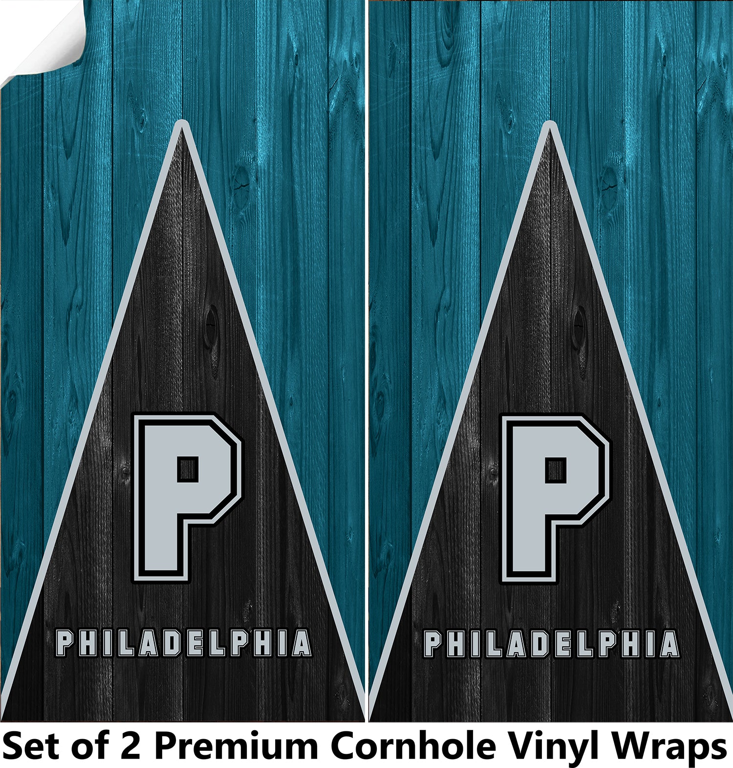 Philadelphia Cornhole Boards Wraps (Set of 2)