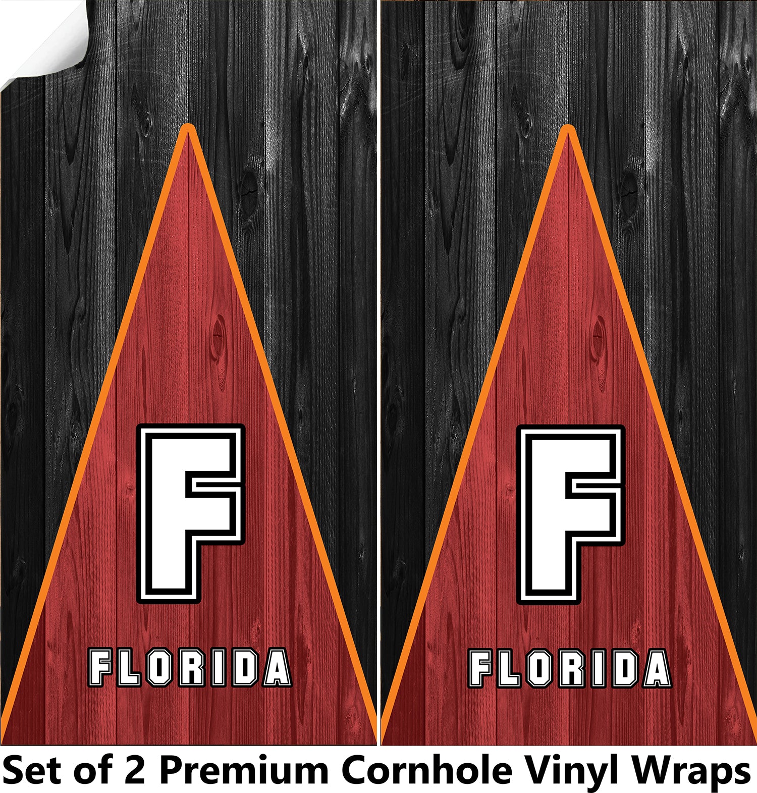 Tampa Florida Football Cornhole Boards Wraps (Set of 2)