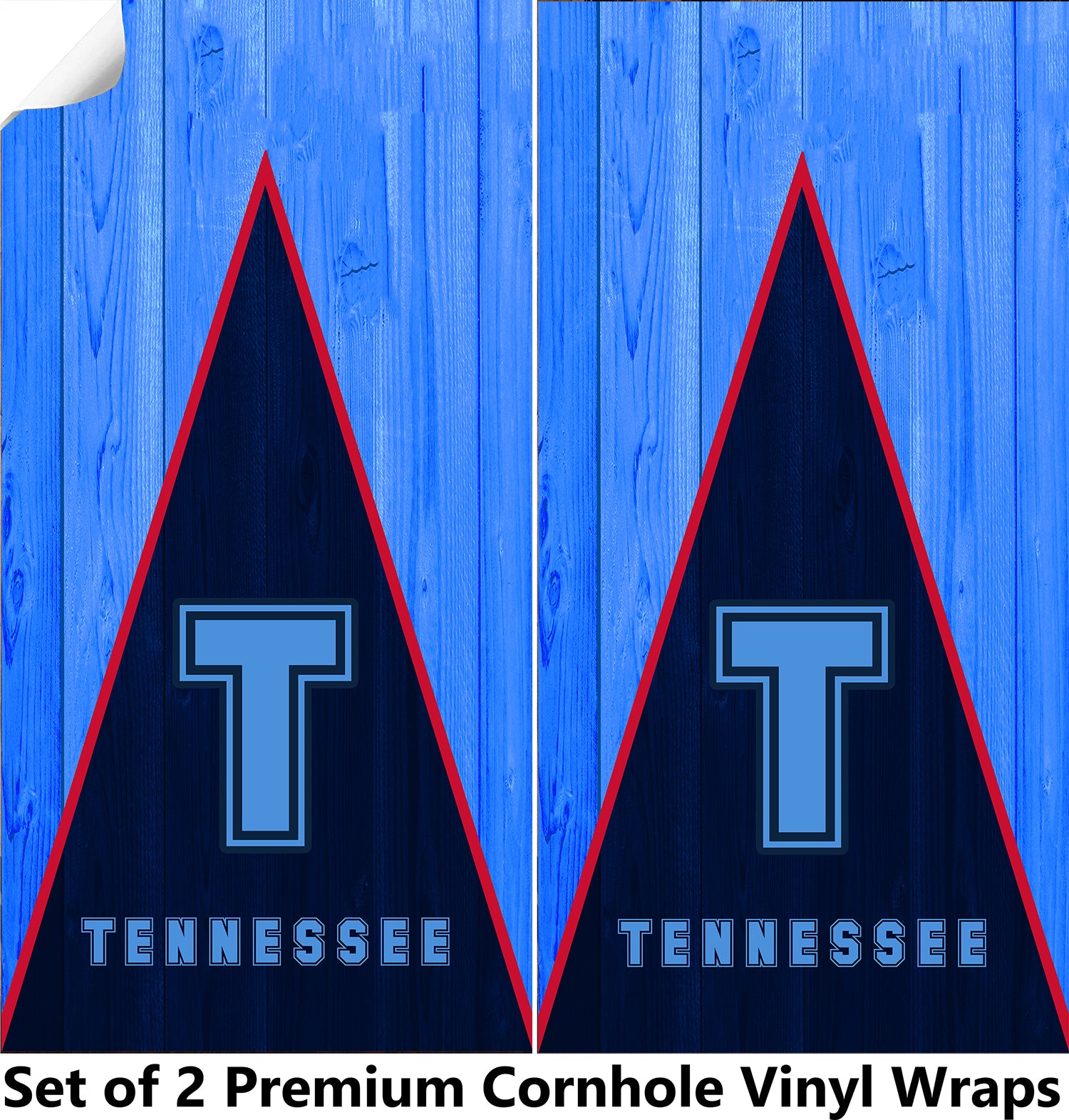 Tennessee Football Cornhole Boards Wraps (Set of 2)