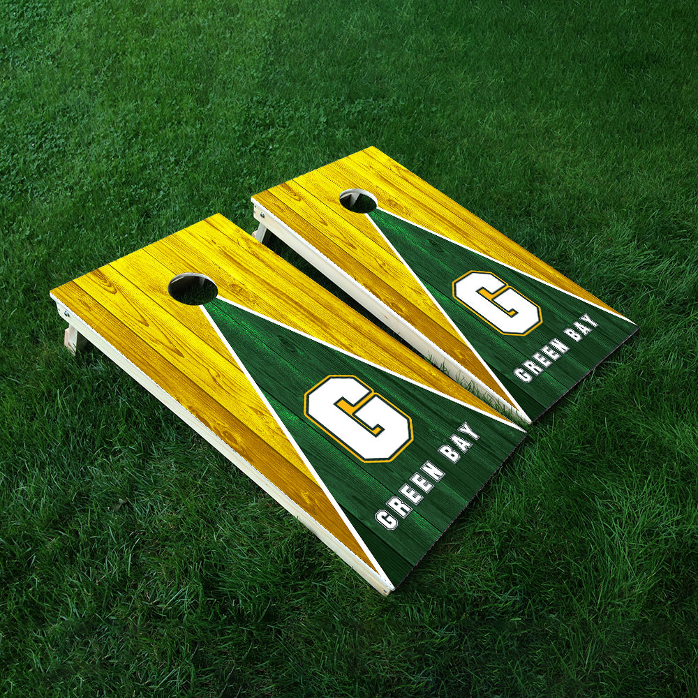 Green Bay Football Cornhole Boards Wraps (Set of 2)