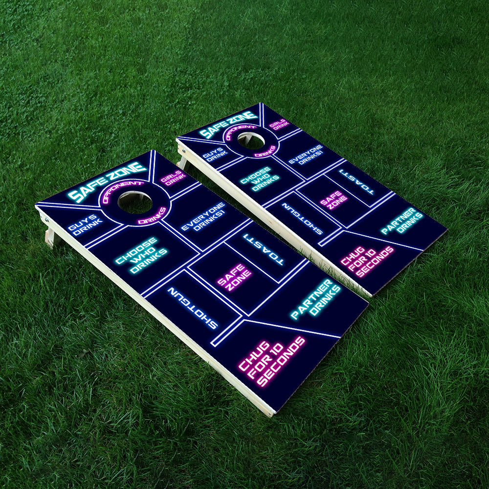 Neon Drink Cornhole Boards Wraps (Set of 2)