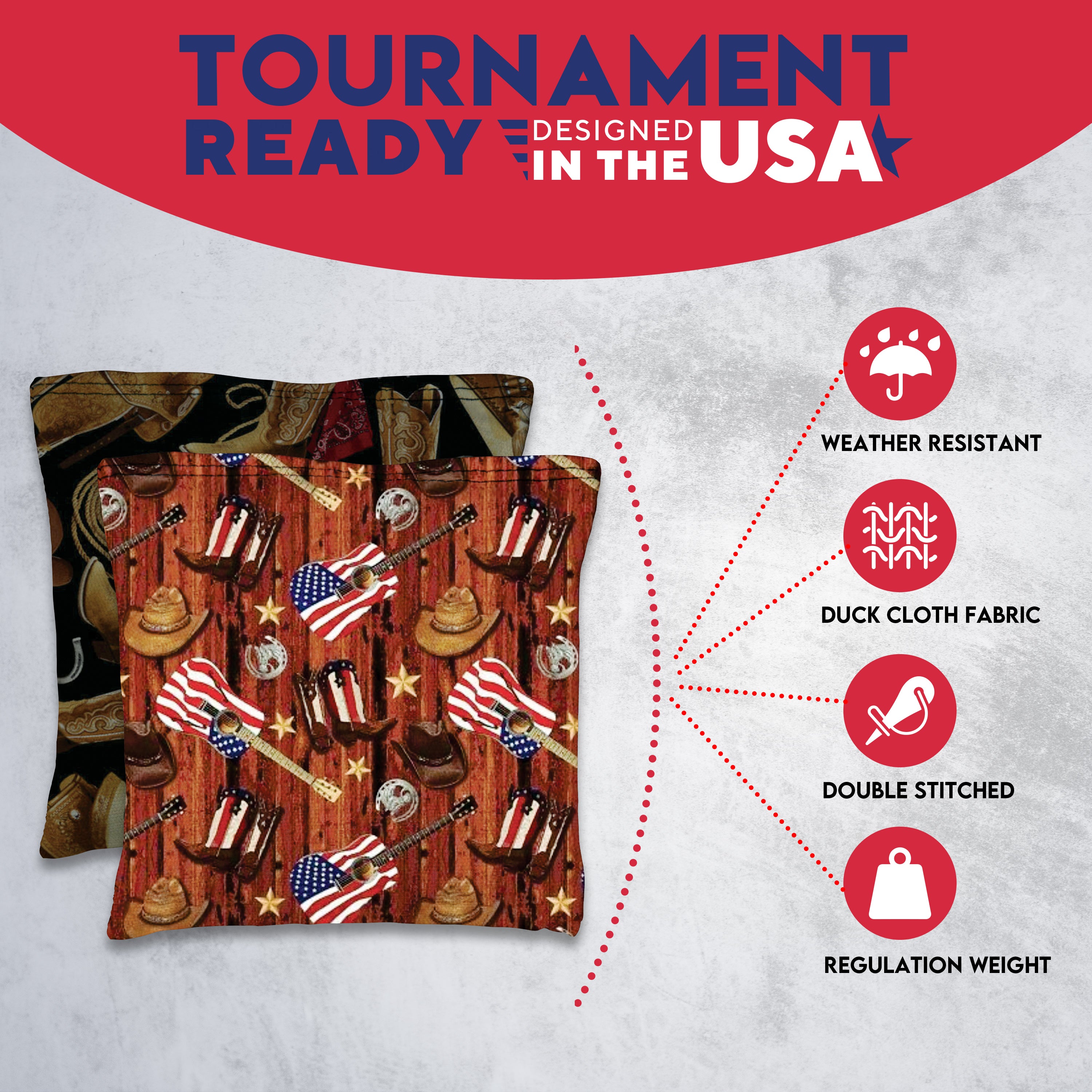 Cowboy Boots Cornhole Bags