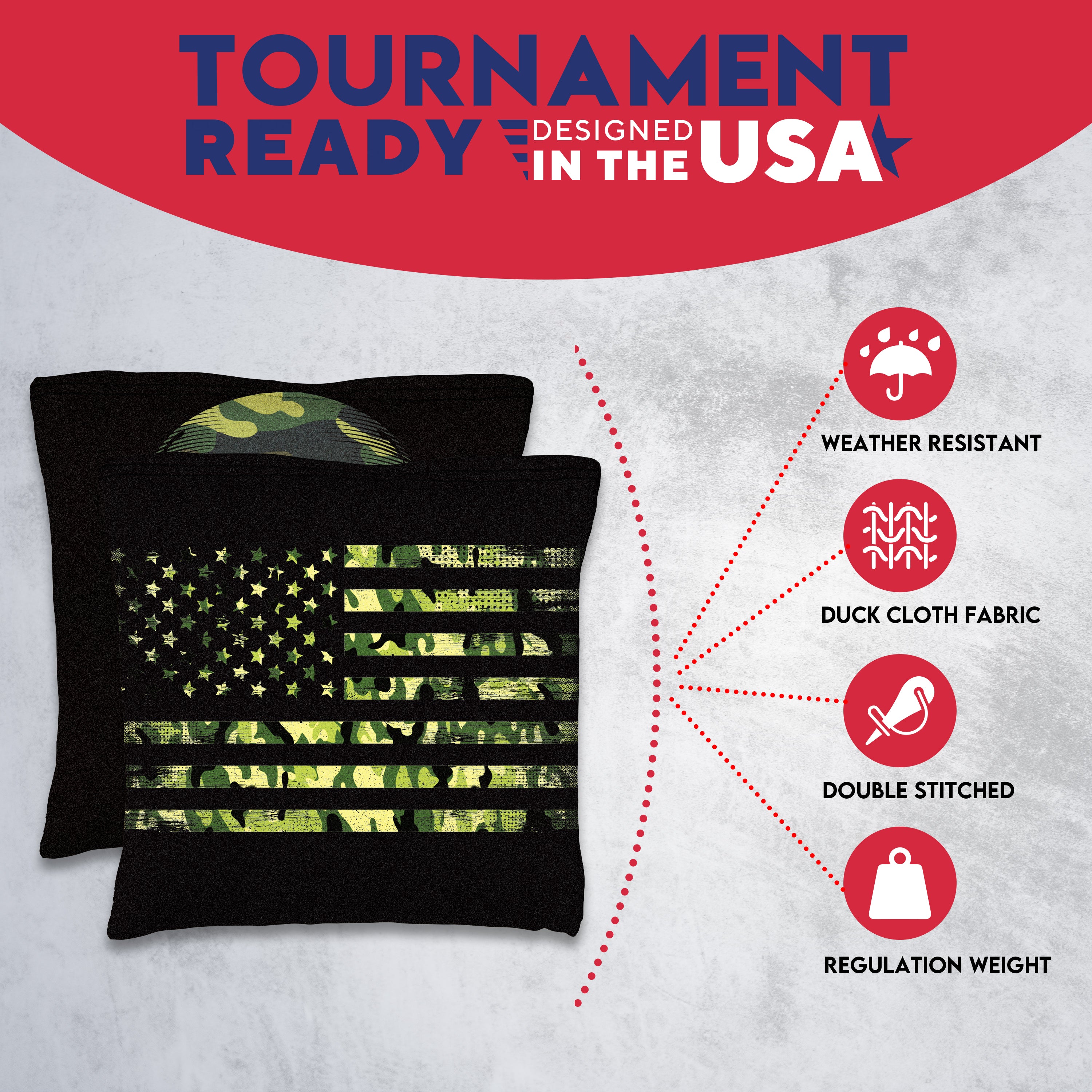 Camo Skull Cornhole Bags