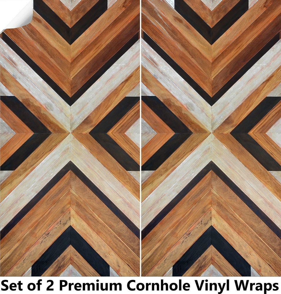 Piece Wood Cornhole Boards Wraps (Set of 2)