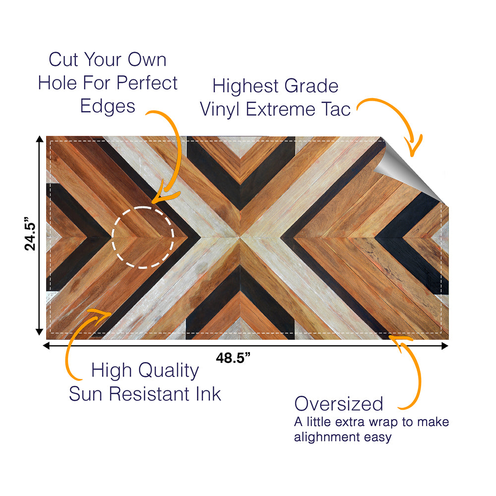 Piece Wood Cornhole Boards Wraps (Set of 2)