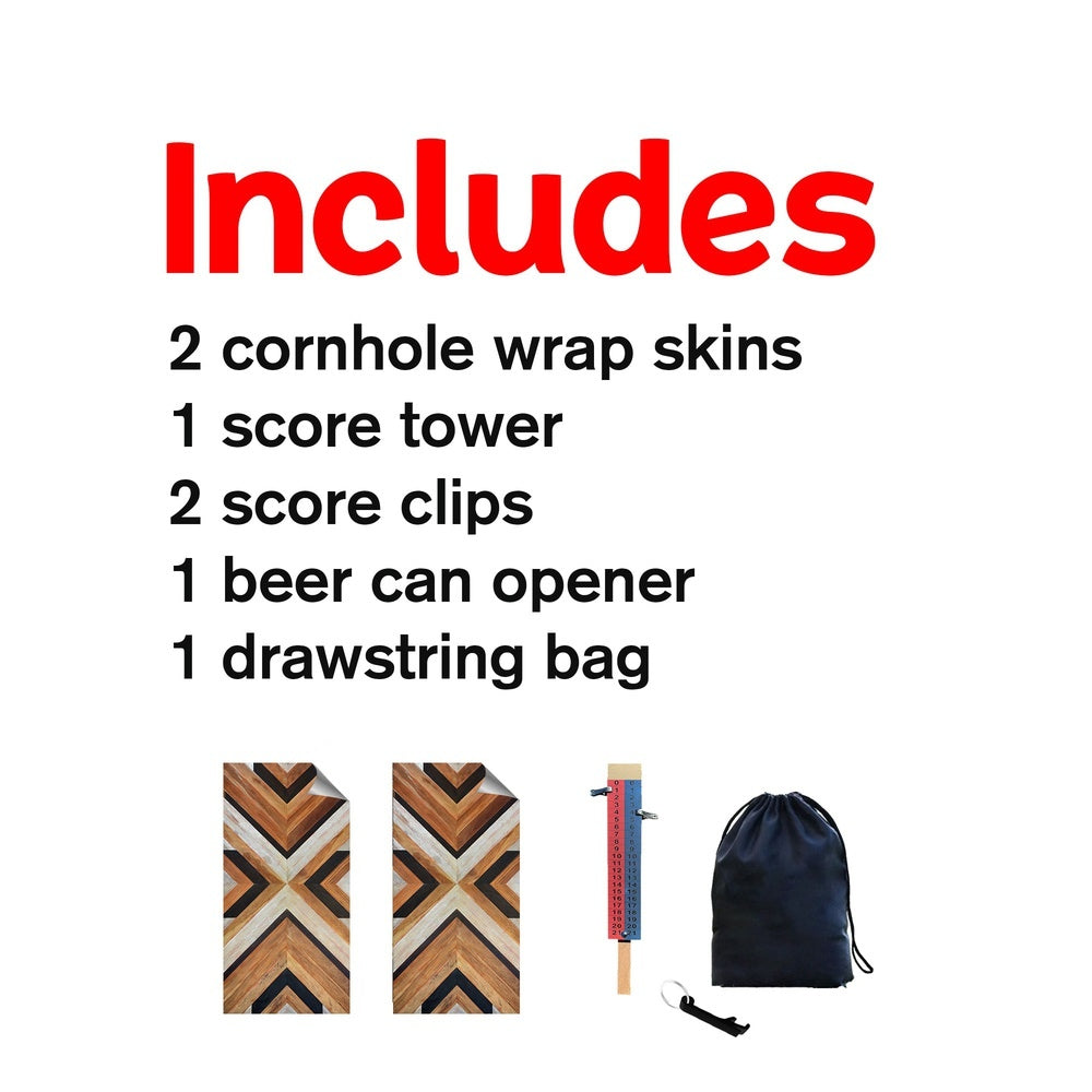 Piece Wood Cornhole Boards Wraps (Set of 2)