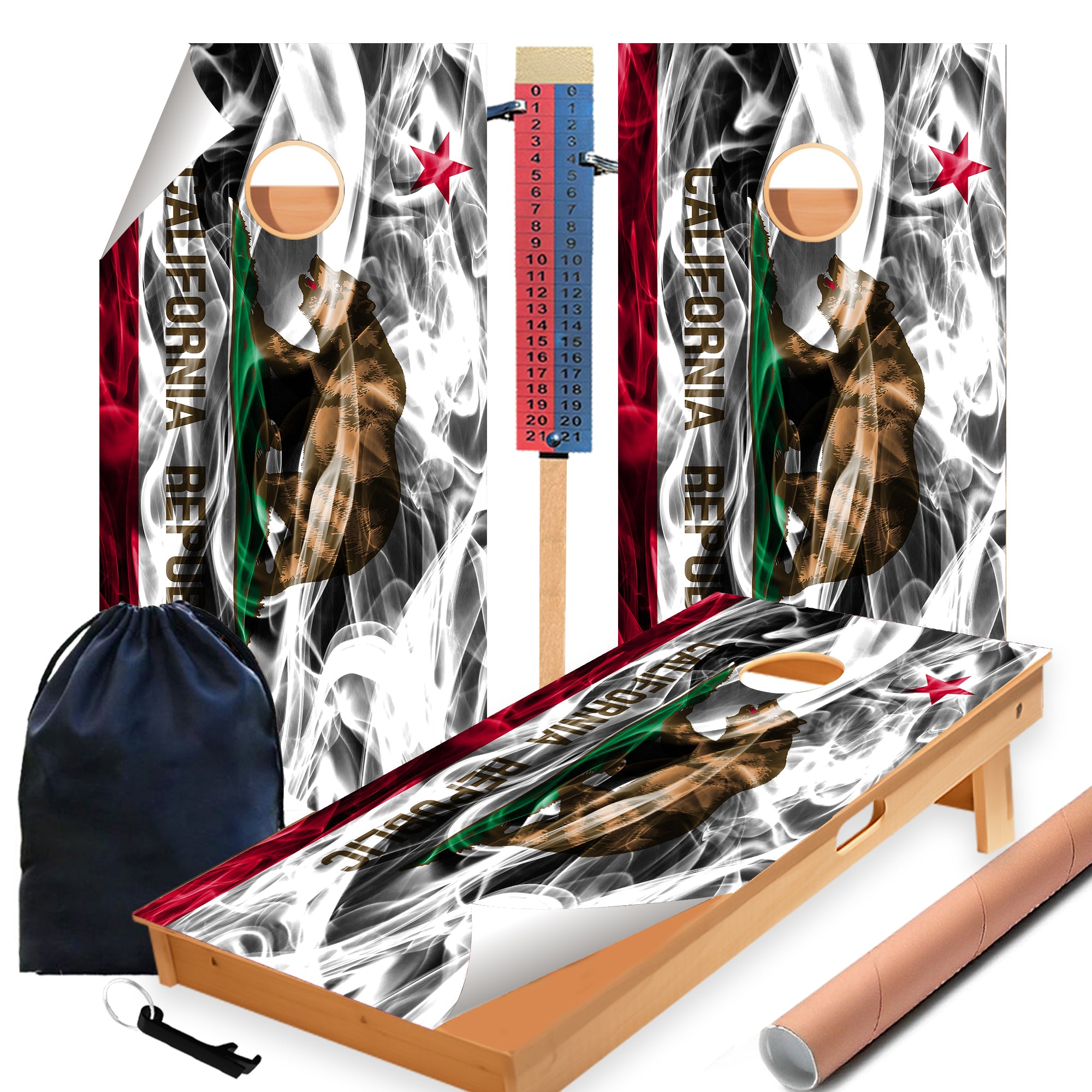 California Cornhole Boards Wraps (Set of 2)