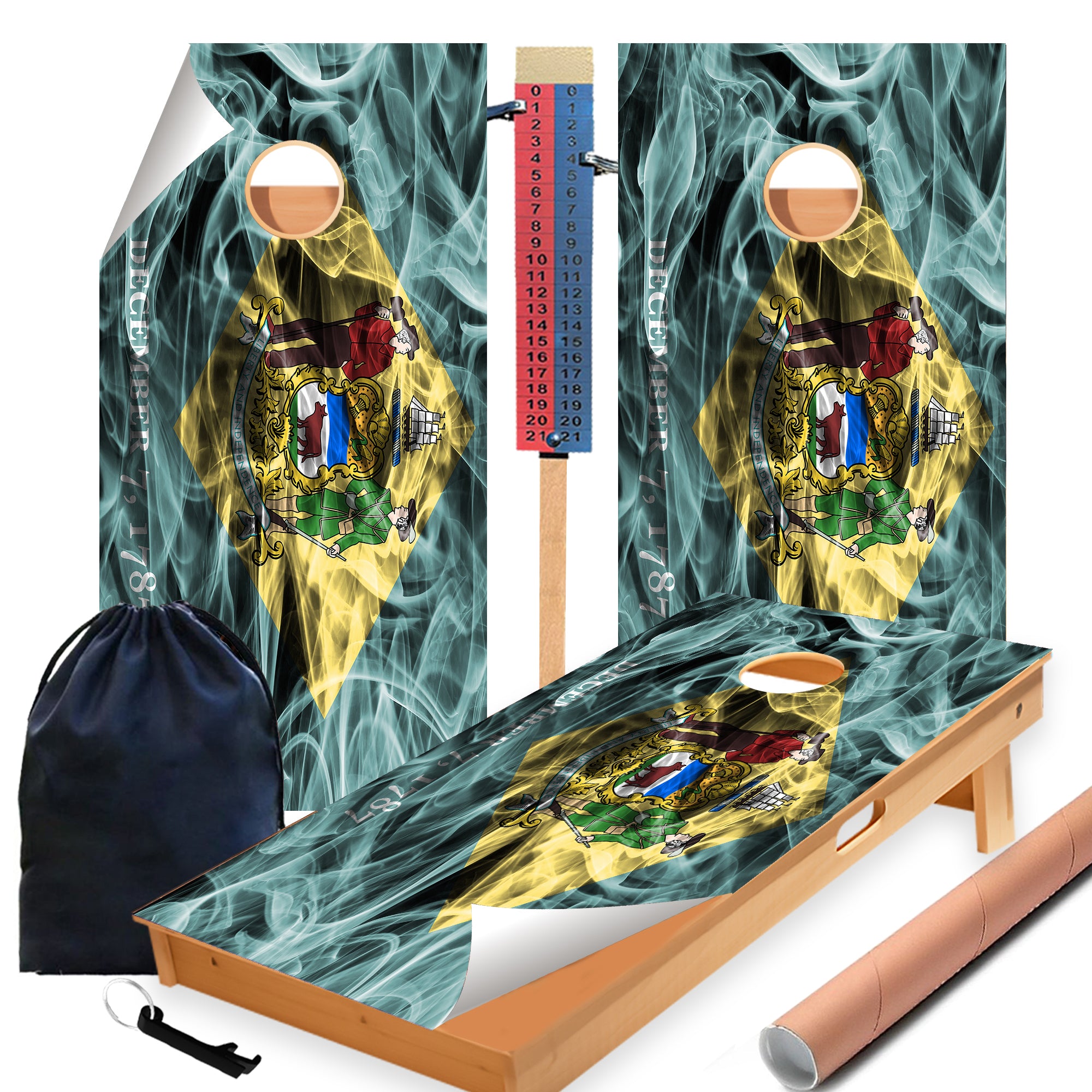 Delaware Cornhole Boards Wraps (Set of 2)