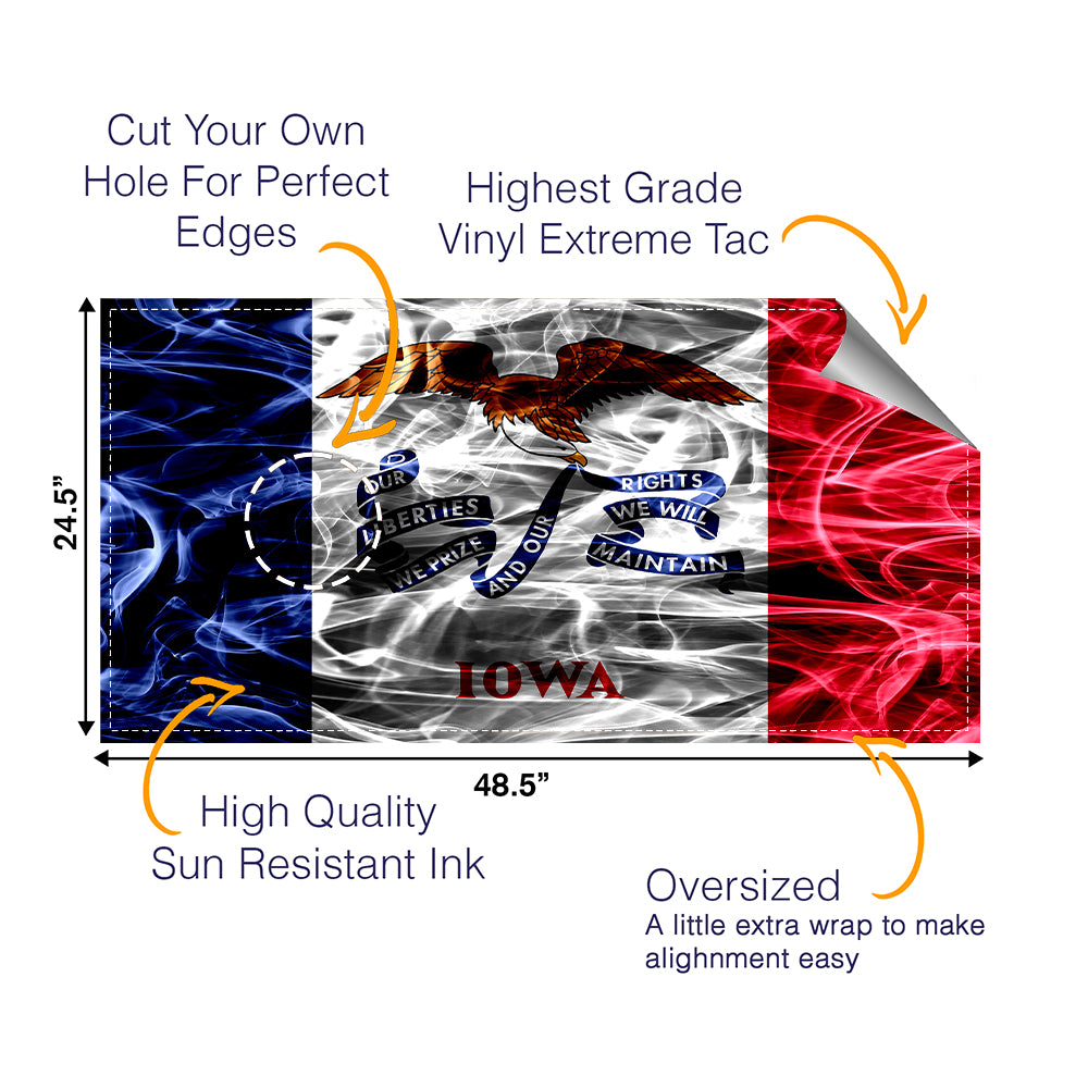 Iowa Cornhole Boards Wraps (Set of 2)