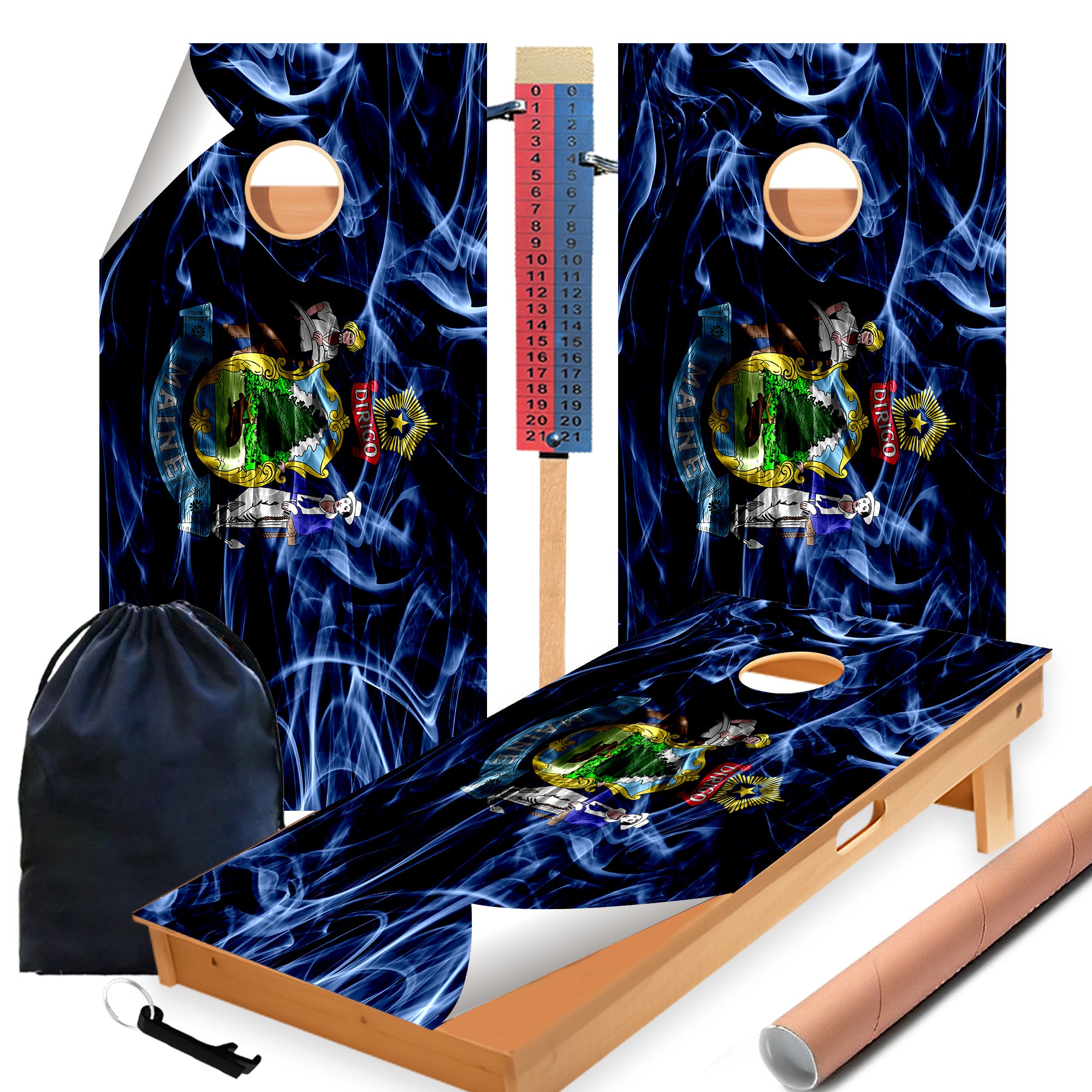 Maine Cornhole Boards Wraps (Set of 2)