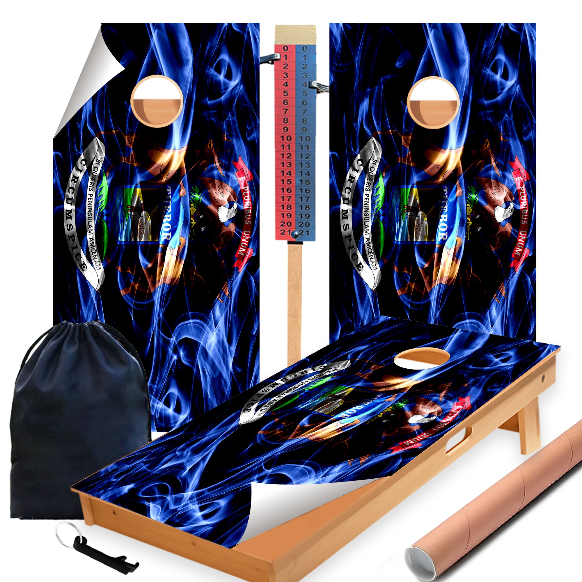 Michigan Cornhole Boards Wraps (Set of 2)