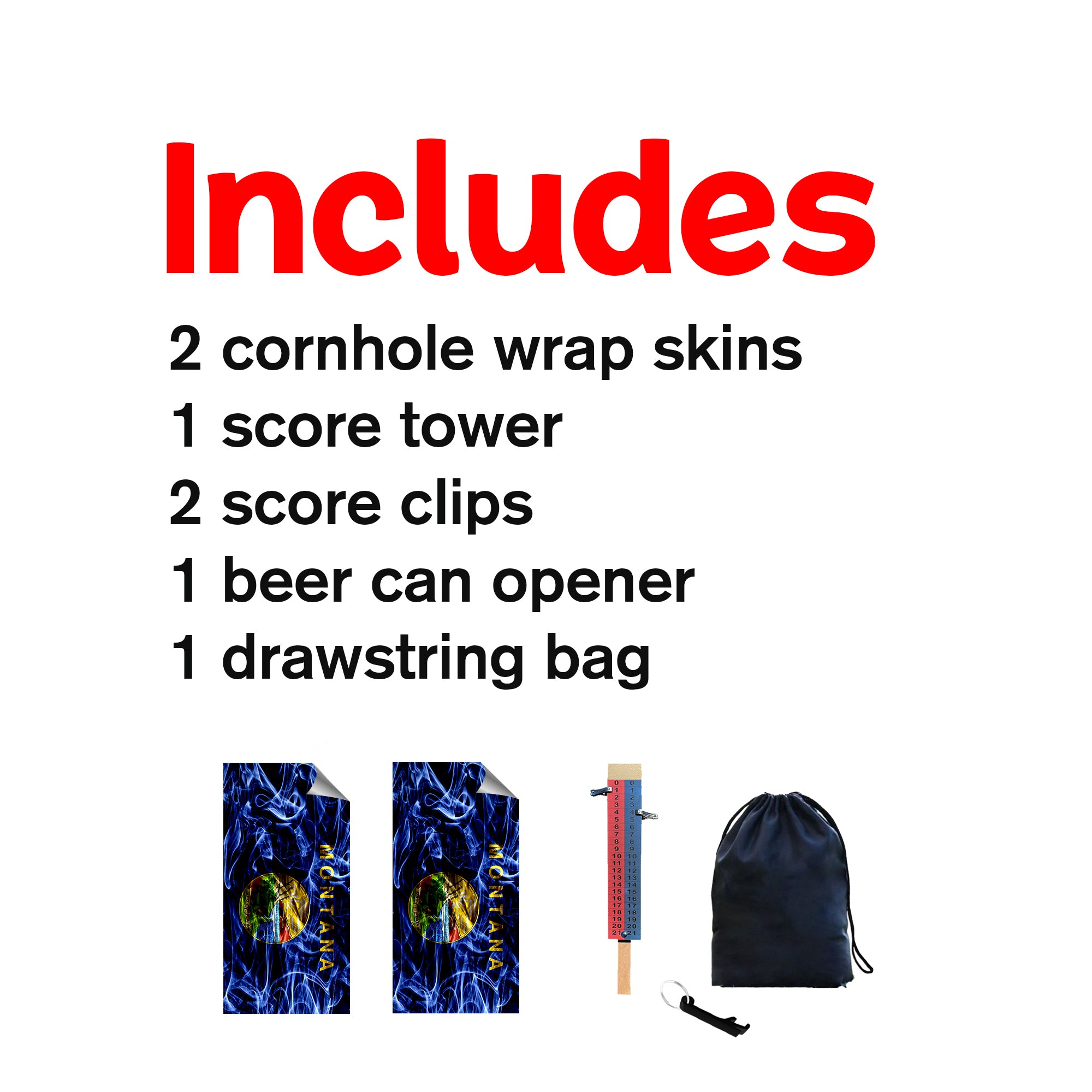 Montana Cornhole Boards Wraps (Set of 2)