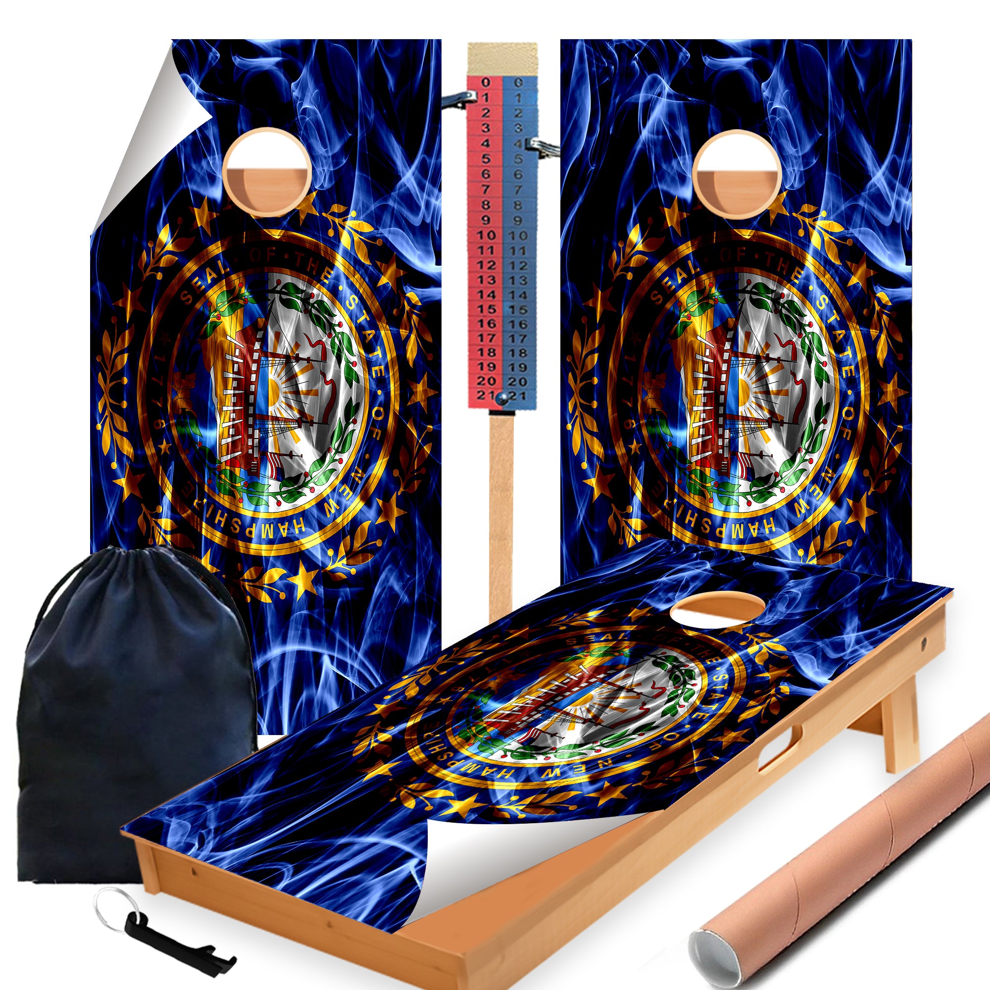 New Hampshire Cornhole Boards Wraps (Set of 2)