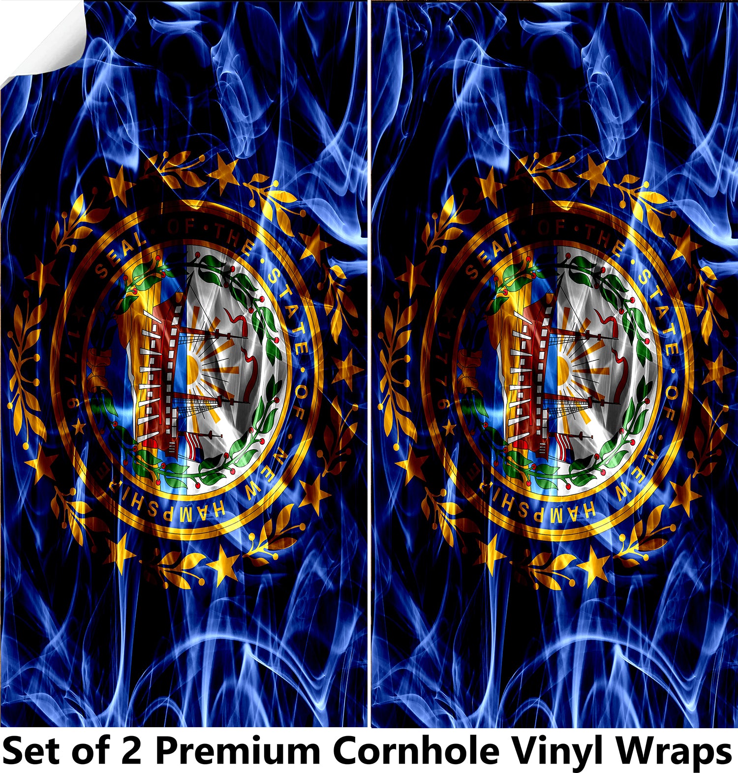 New Hampshire Cornhole Boards Wraps (Set of 2)