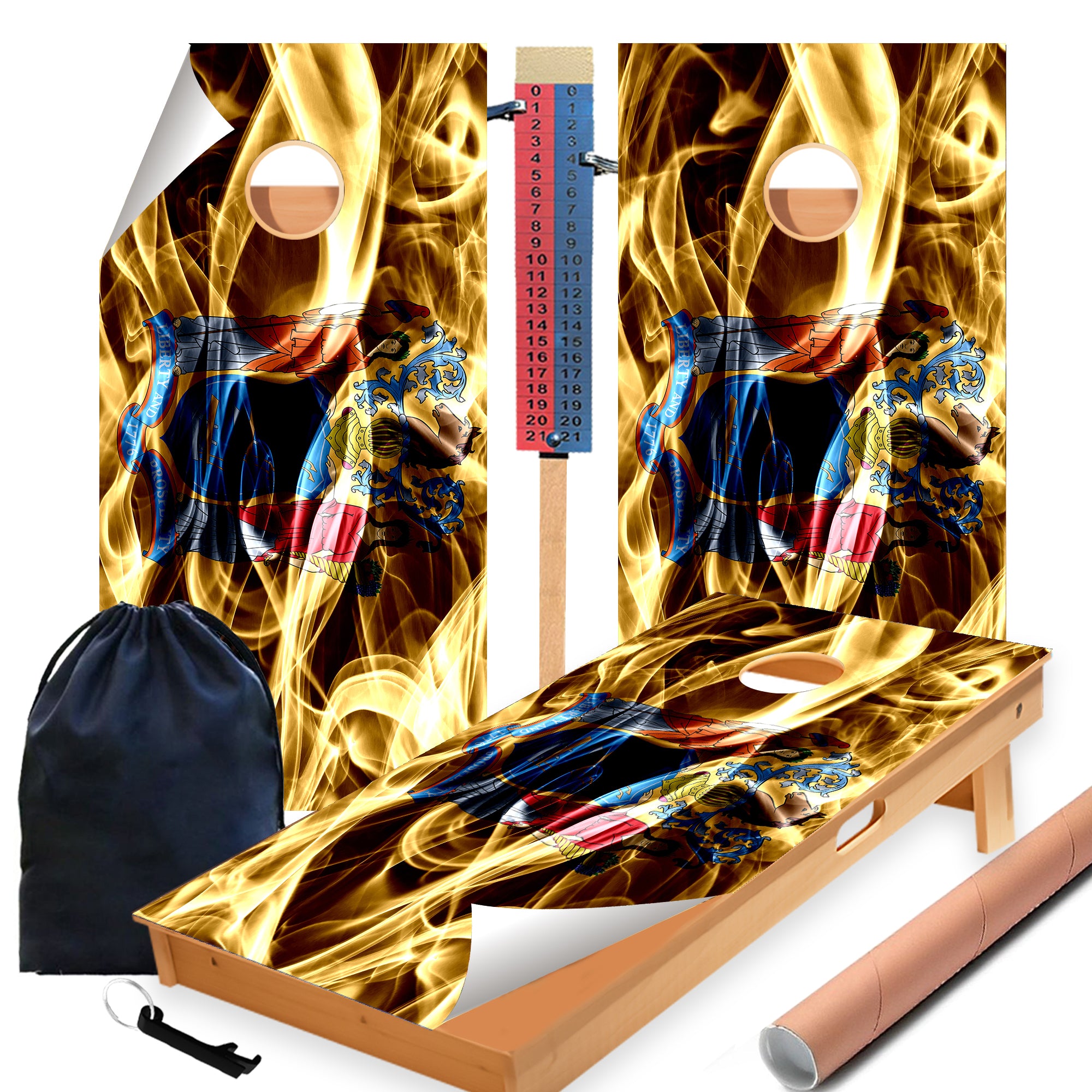 New Jersey Cornhole Boards Wraps (Set of 2)