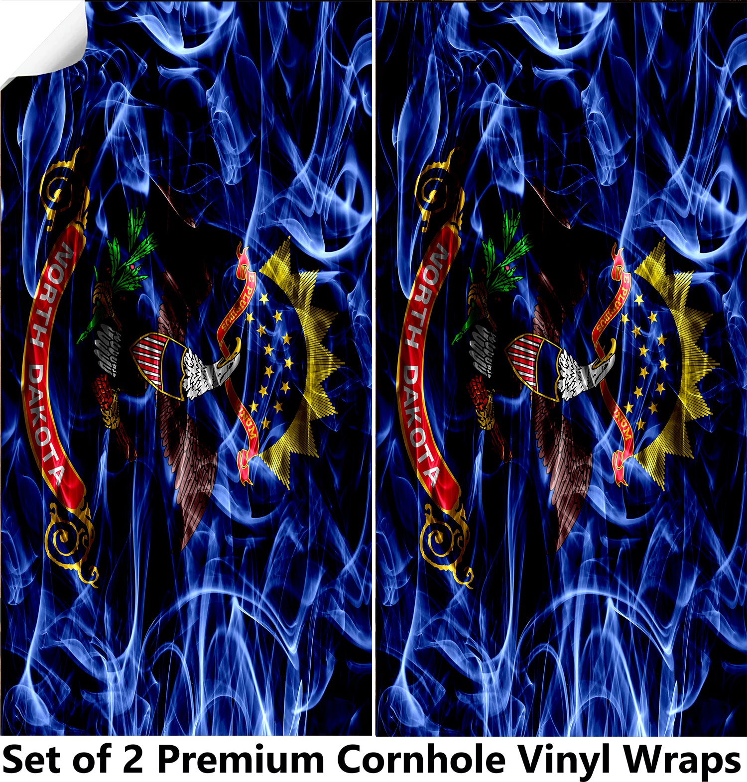 North Dakota Cornhole Boards Wraps (Set of 2)