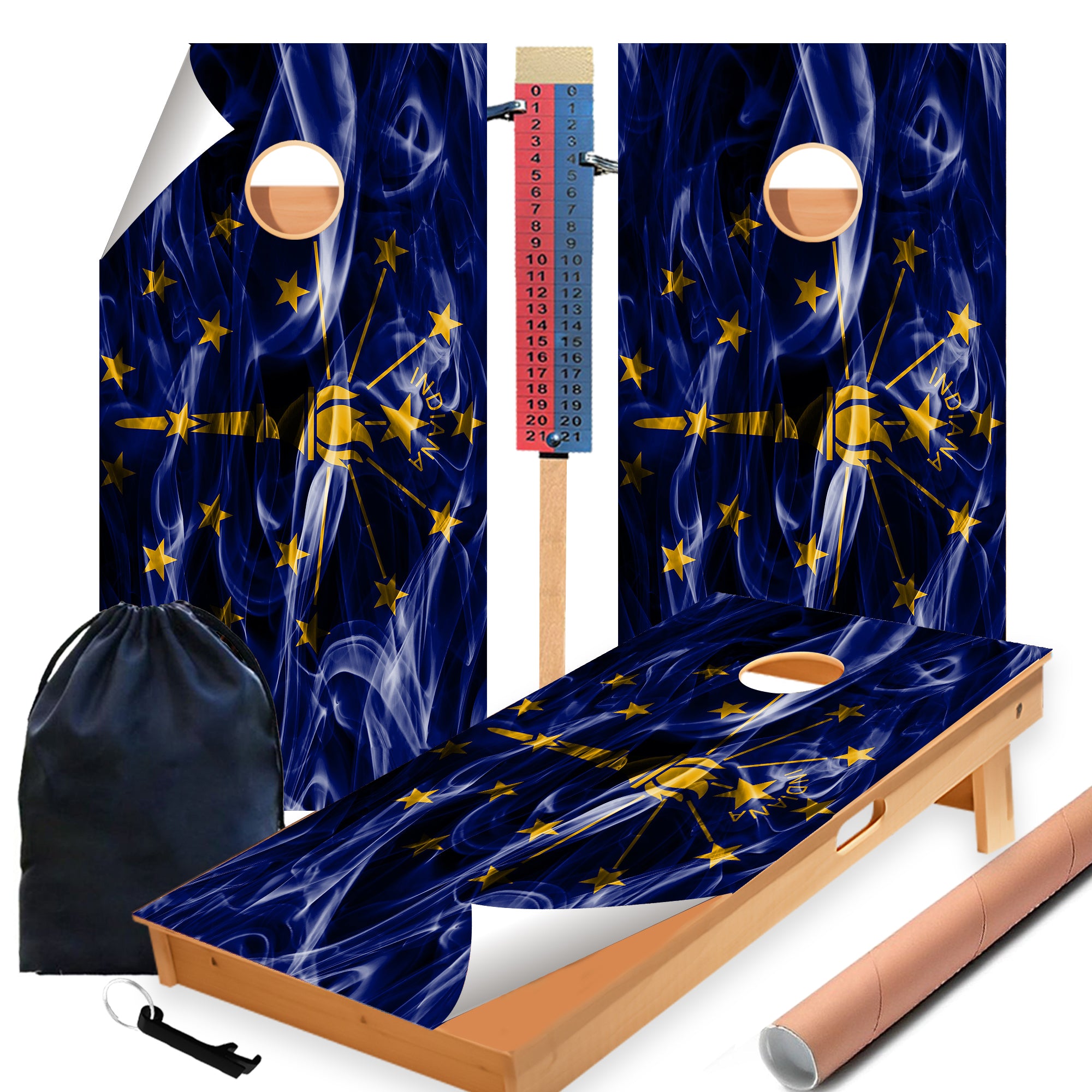 Indiana Cornhole Boards Wraps (Set of 2)