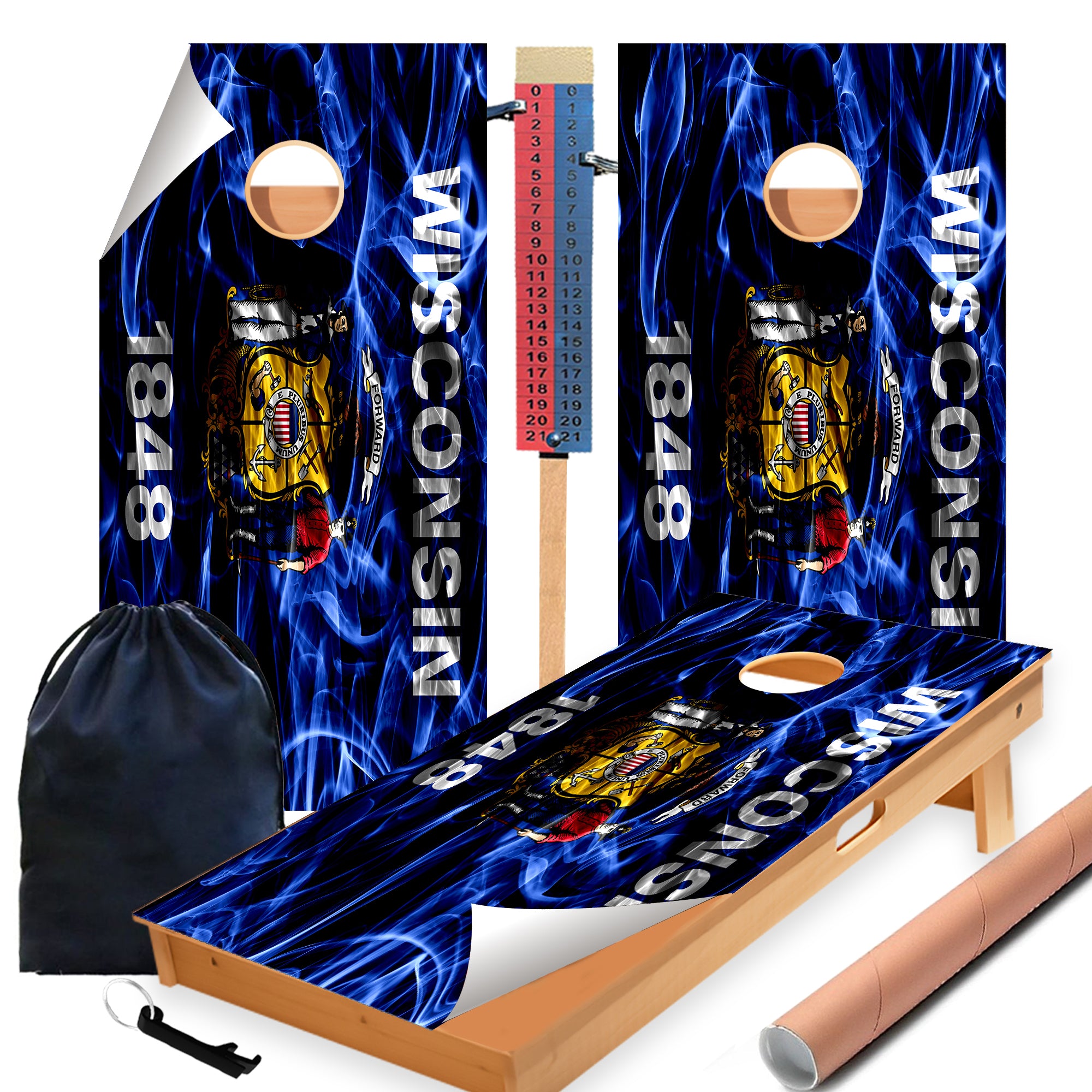 Wisconsin Cornhole Boards Wraps (Set of 2)