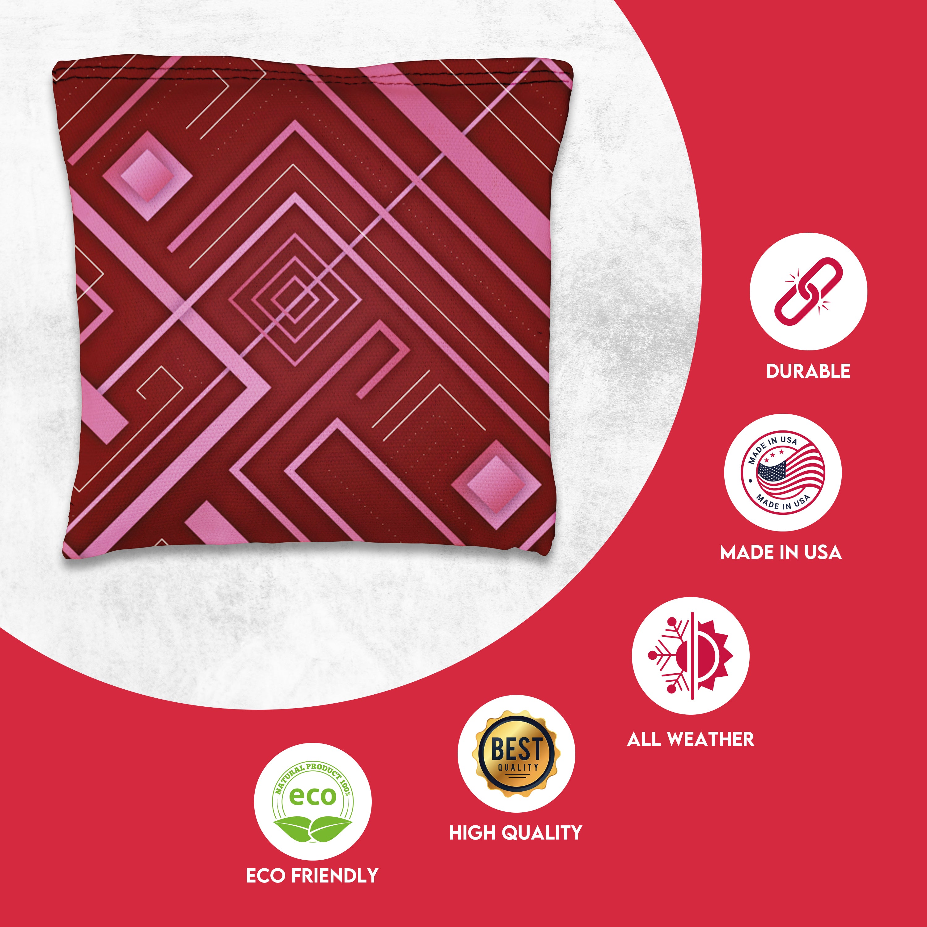 Blue Pink Lines Cornhole Bags