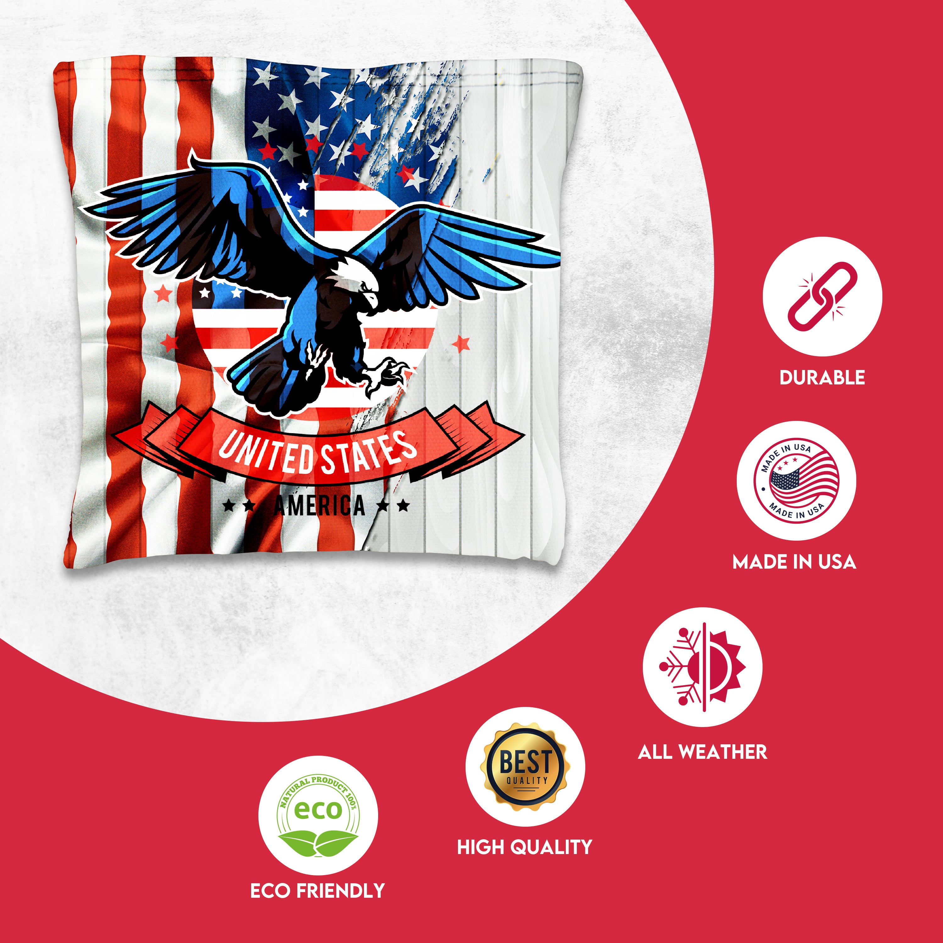 USA Eagle Flag Cornhole Bags
