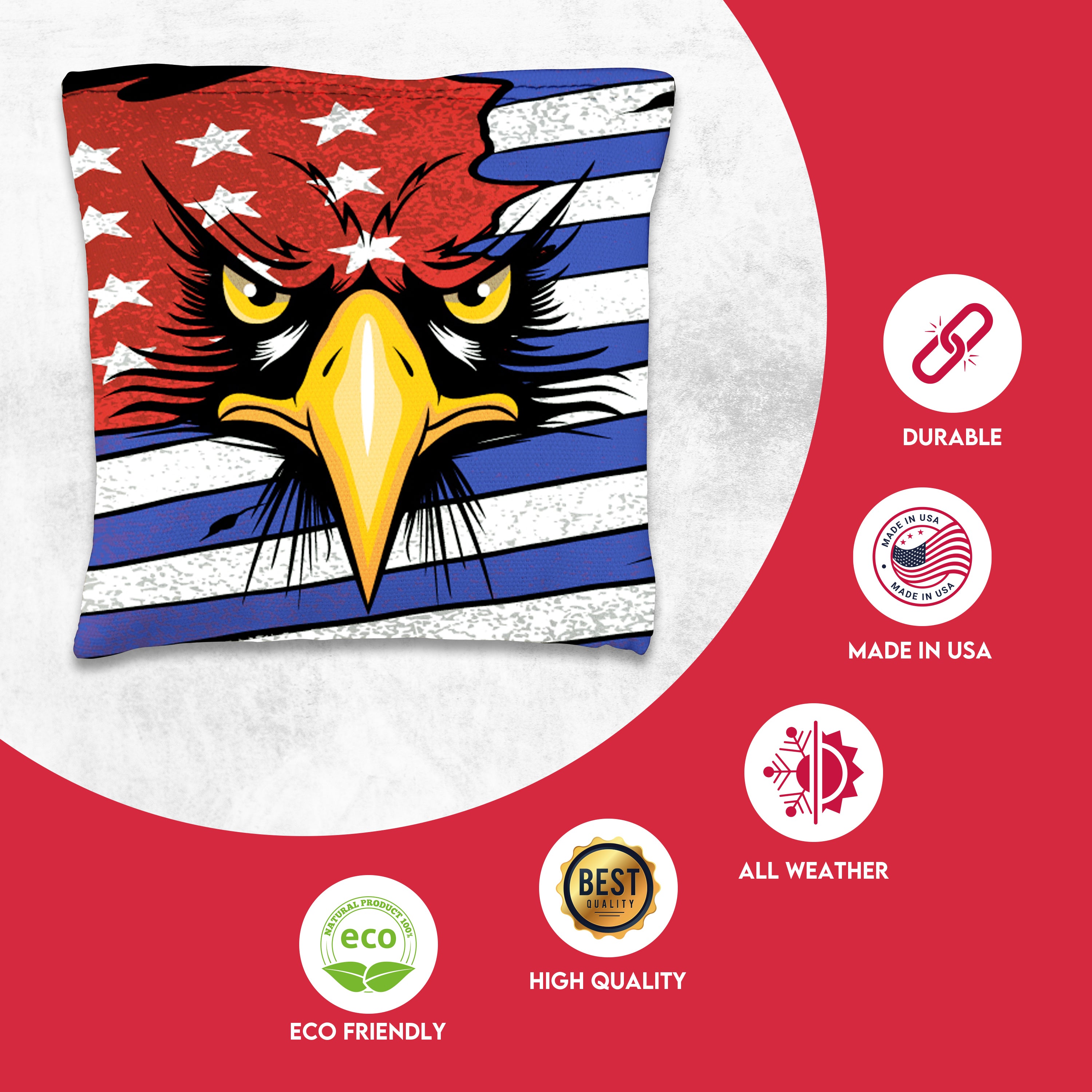 Eagle in Flag Cornhole Bags
