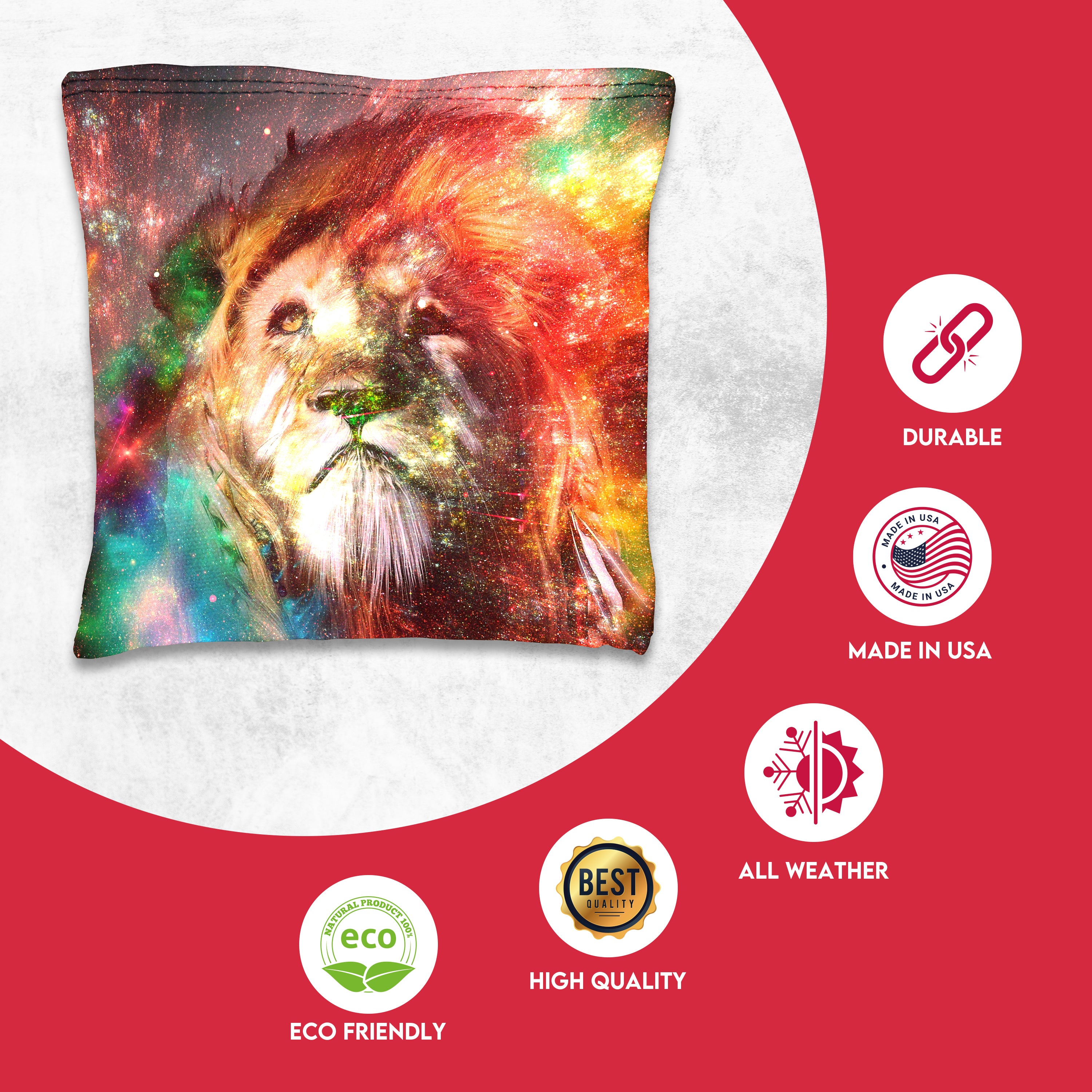 Colored Lion Cornhole Bags
