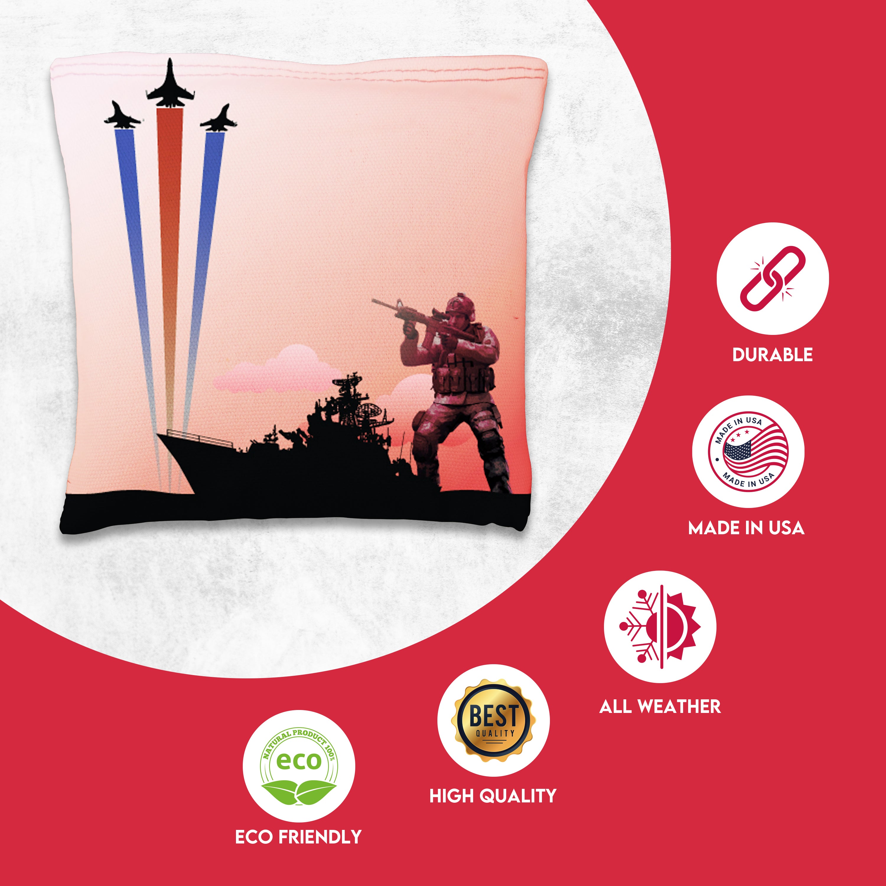 Battleship Soldier Cornhole Bags