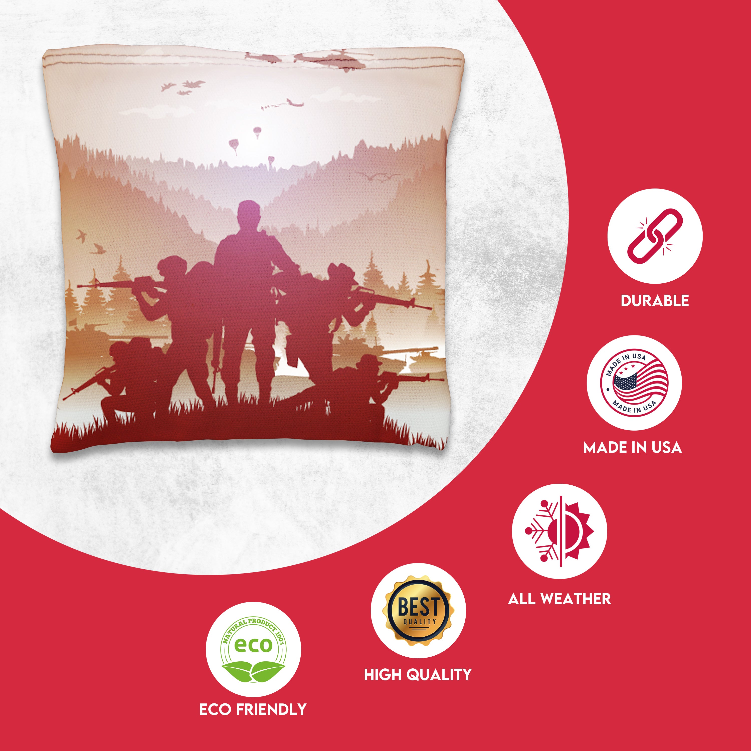 Red Blue Squad Cornhole Bags