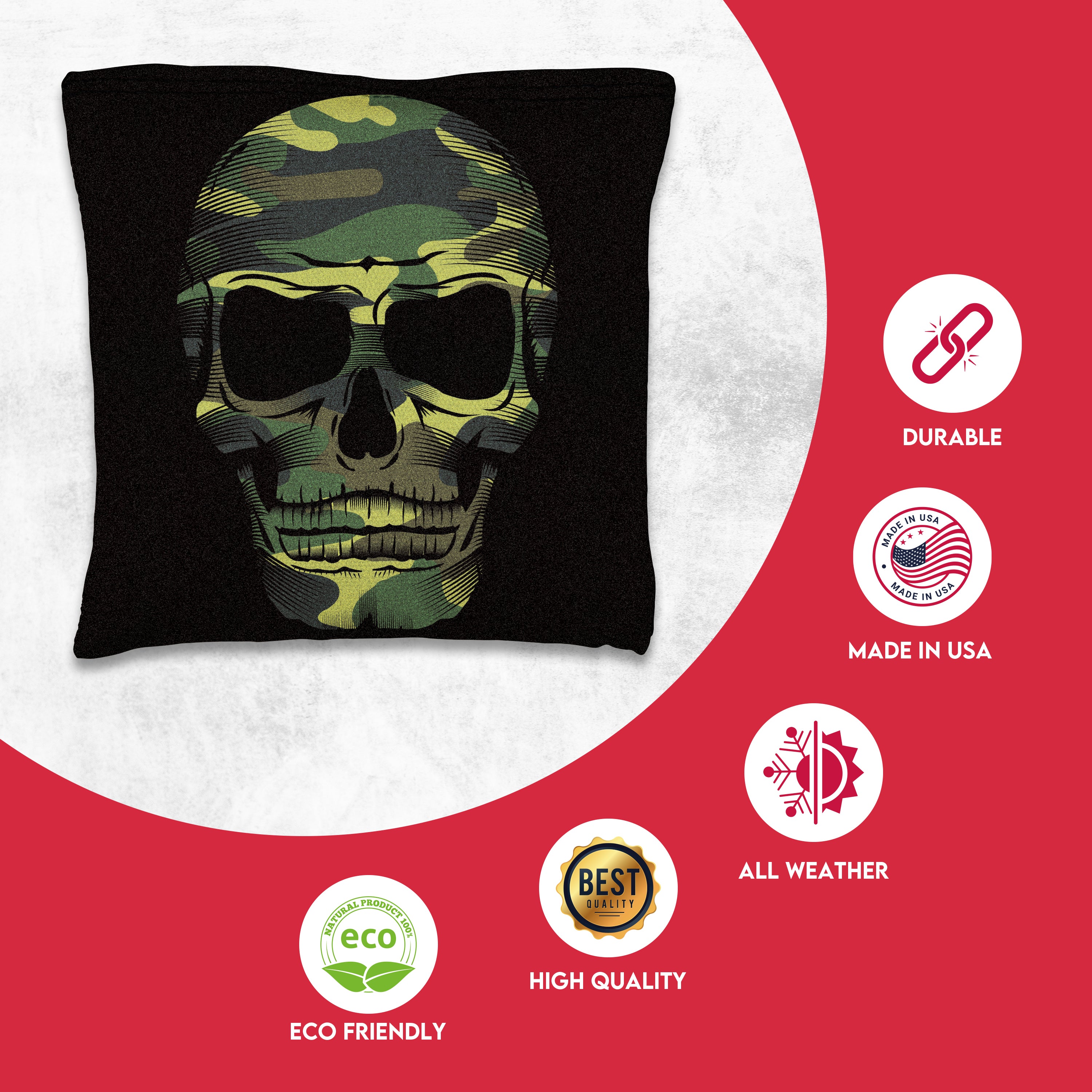 Camo Skull Cornhole Bags