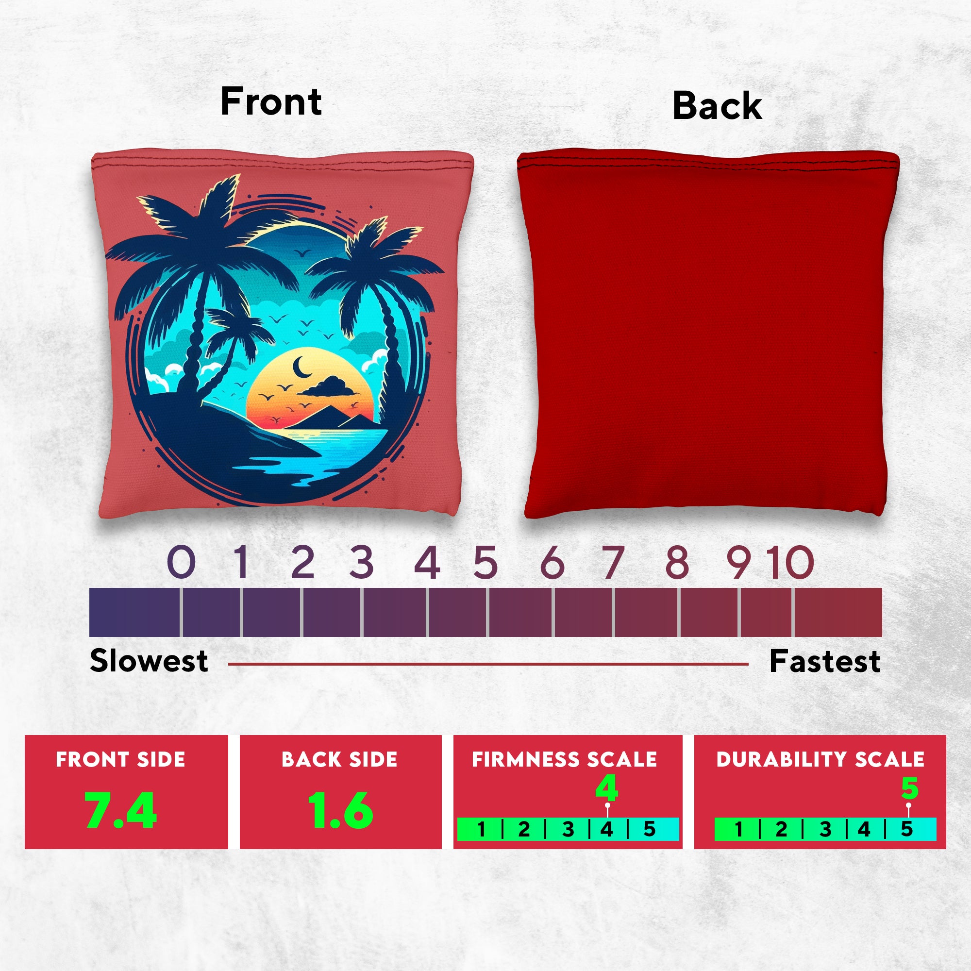 Beach Circle Cornhole Bags
