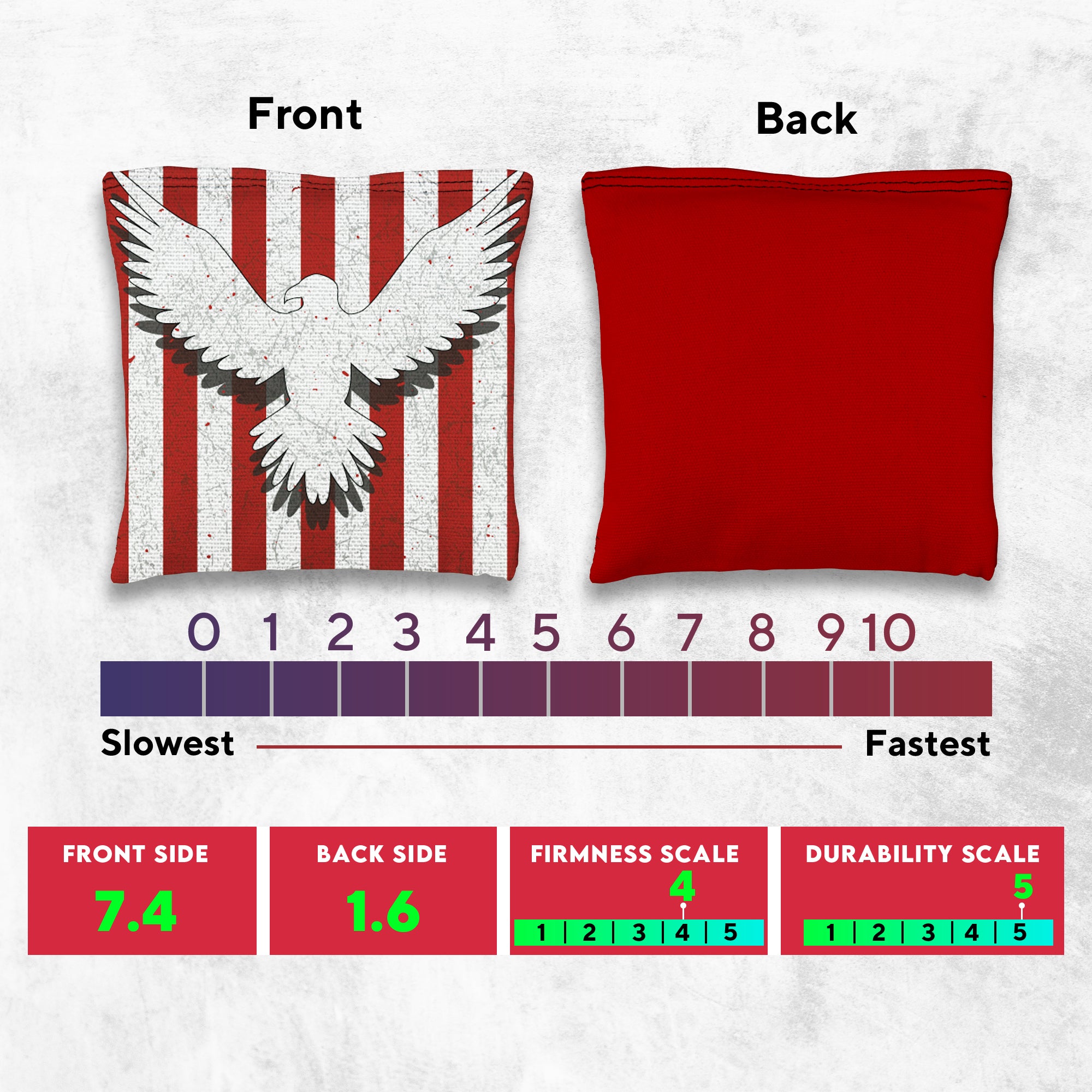 Bird Flag White Cornhole Bags