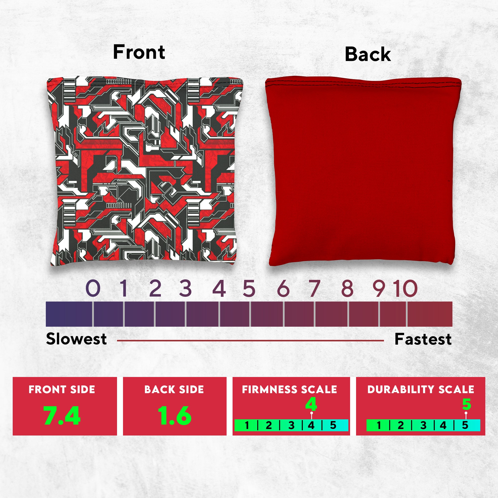 Blue Red Tech Fusion Cornhole Bags