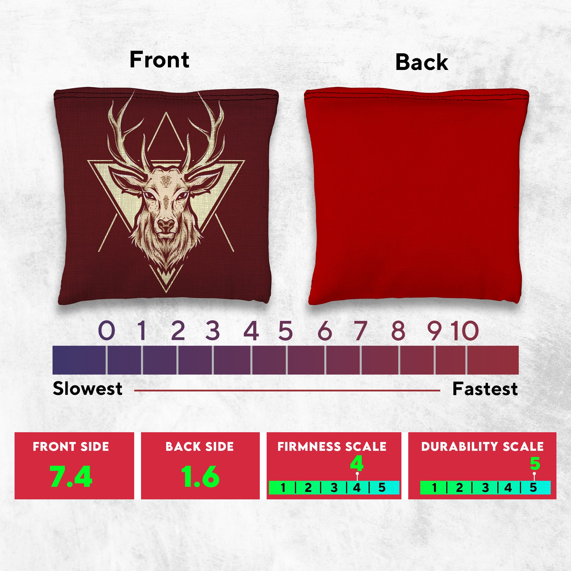 Red Blue Deer Cornhole Bags