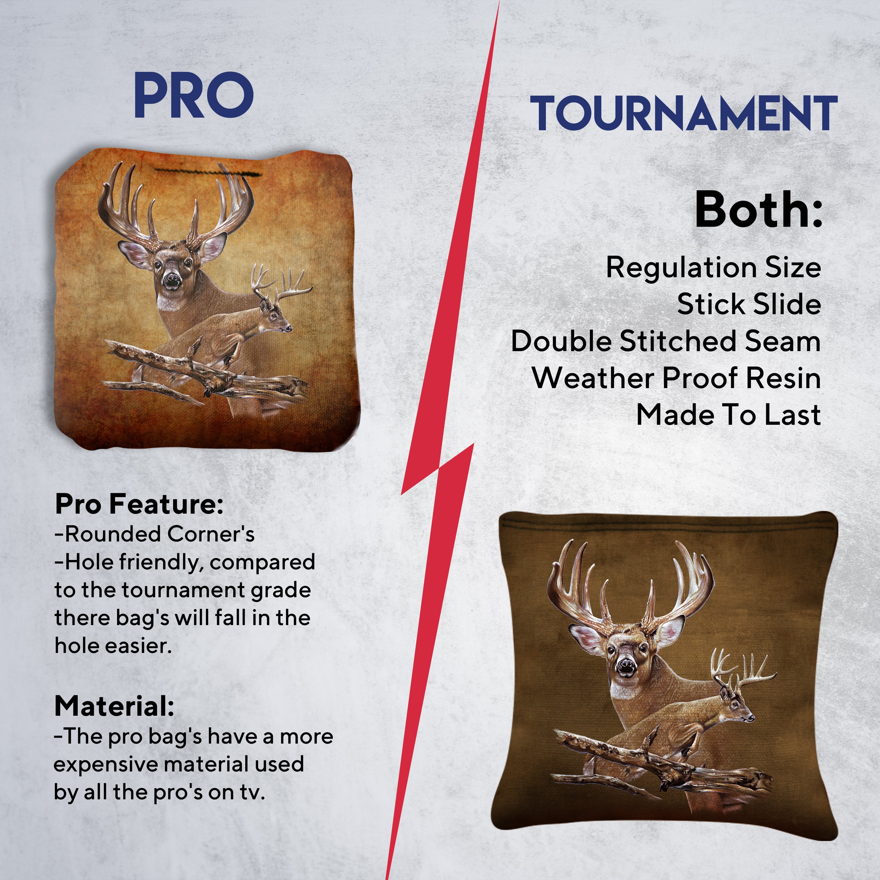 Deer Cornhole Bags - Set of 8