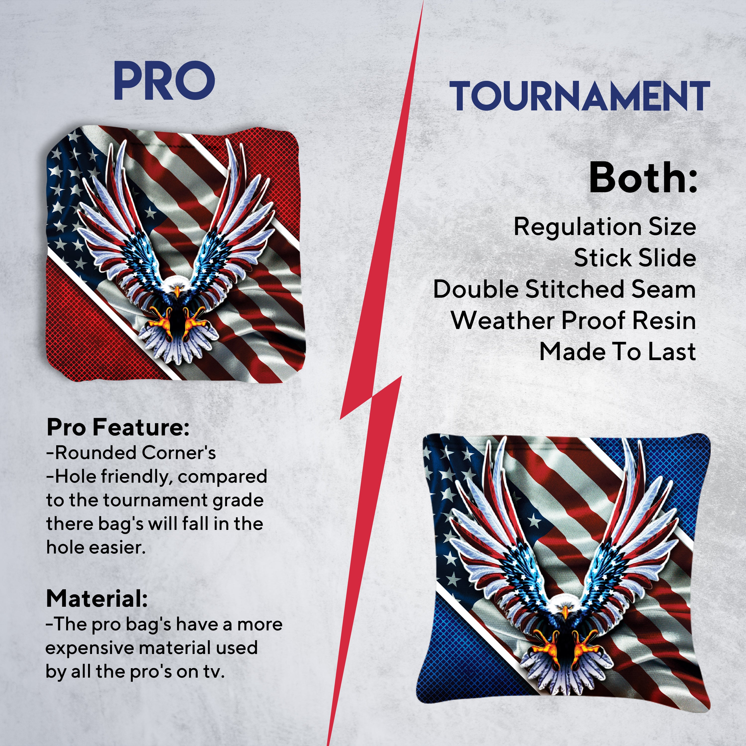 Flying Eagle Cornhole Bags - Set of 8