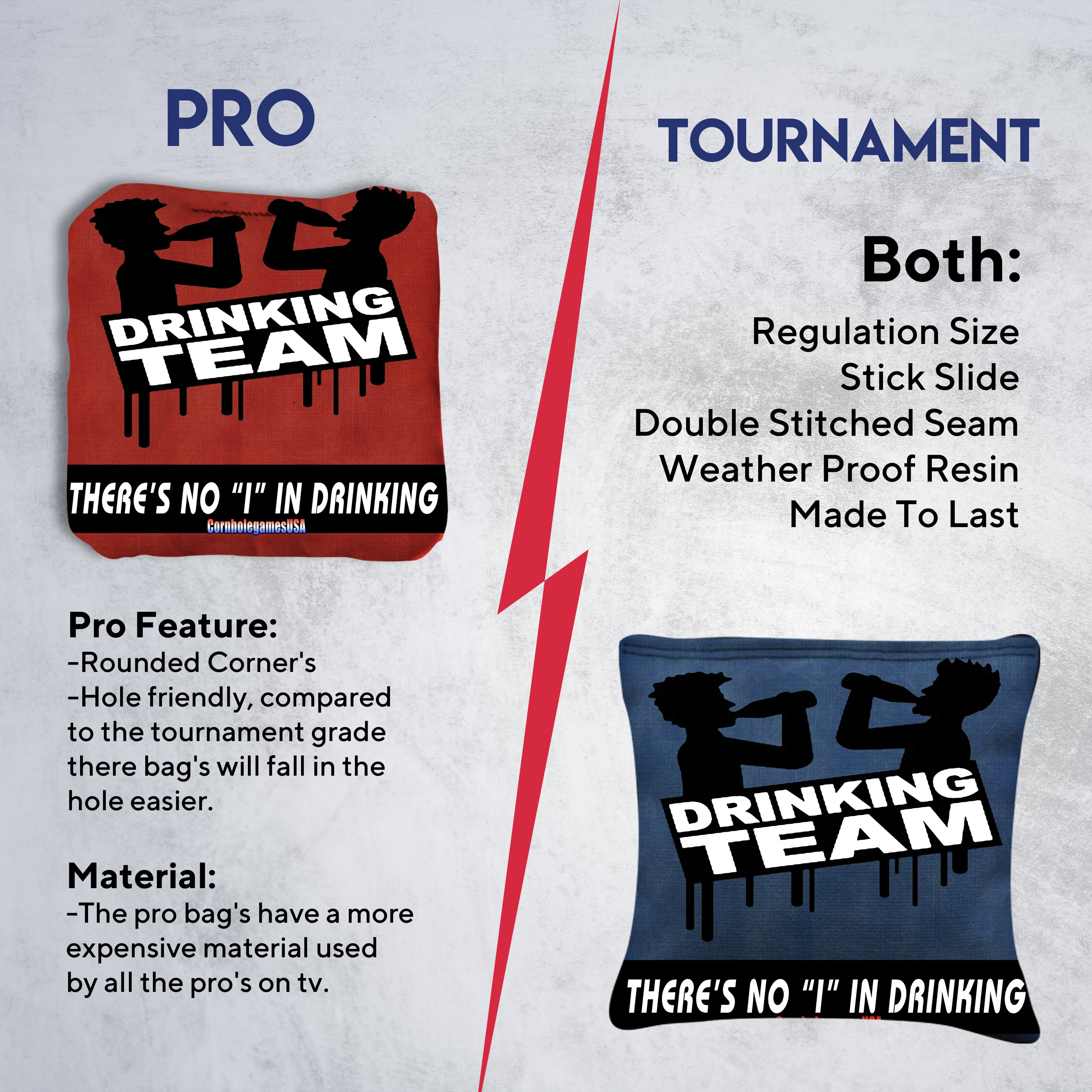 Drinking Team Cornhole Bags - Set of 8