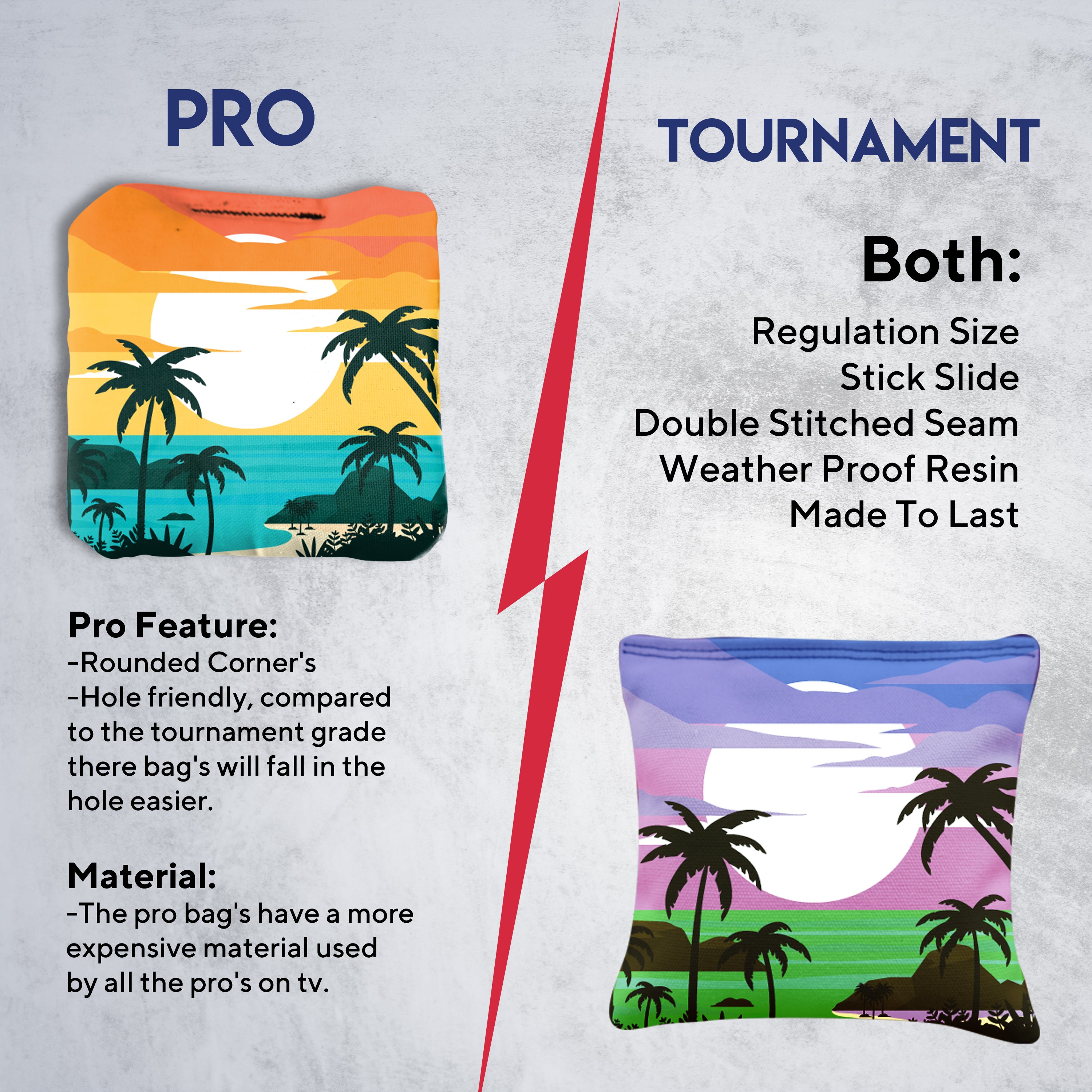 Blue Green Water Beach Cornhole Bags - Set of 8