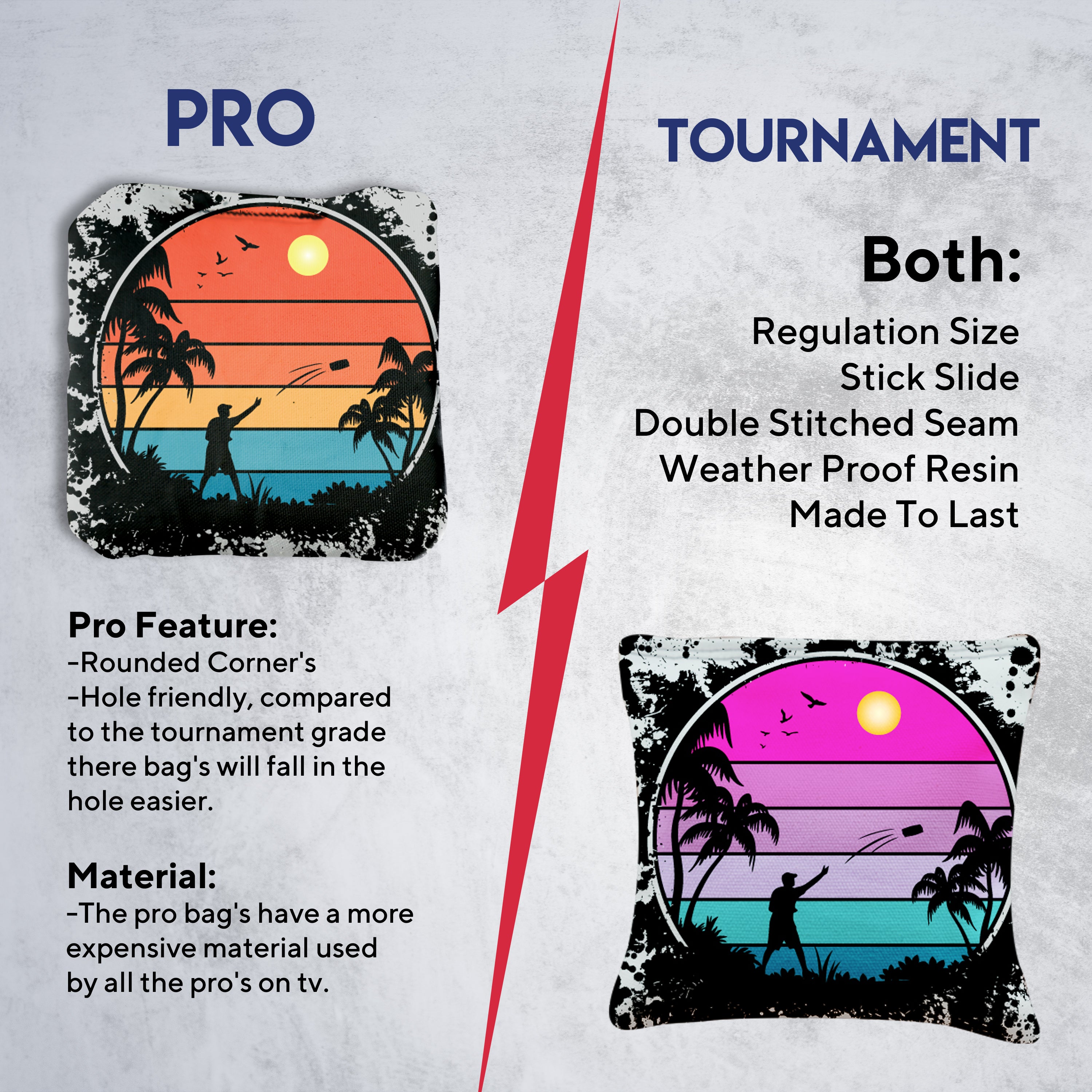 Color Thrower Cornhole Bags - Set of 8