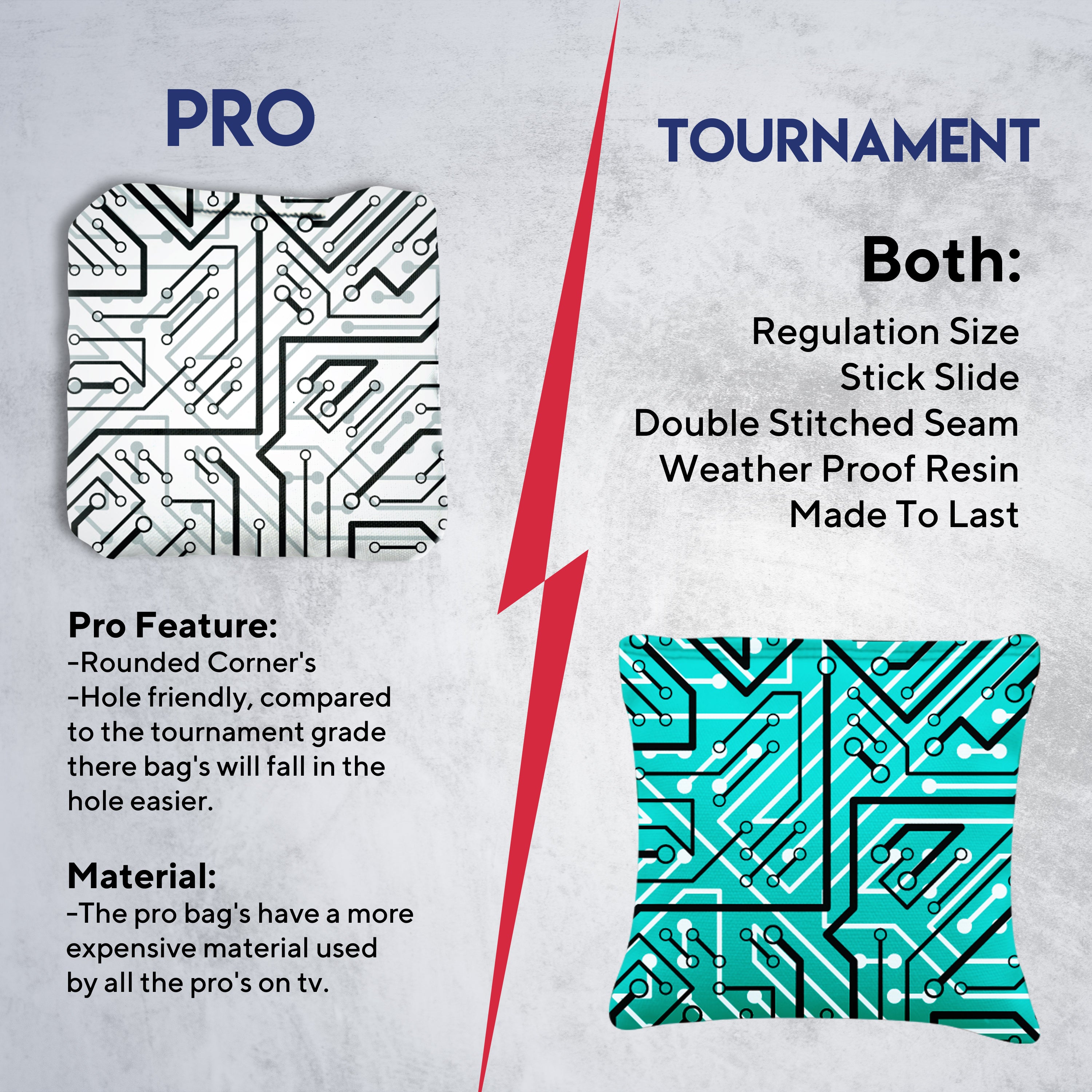 White Aqua Tech Cornhole Bags - Set of 8