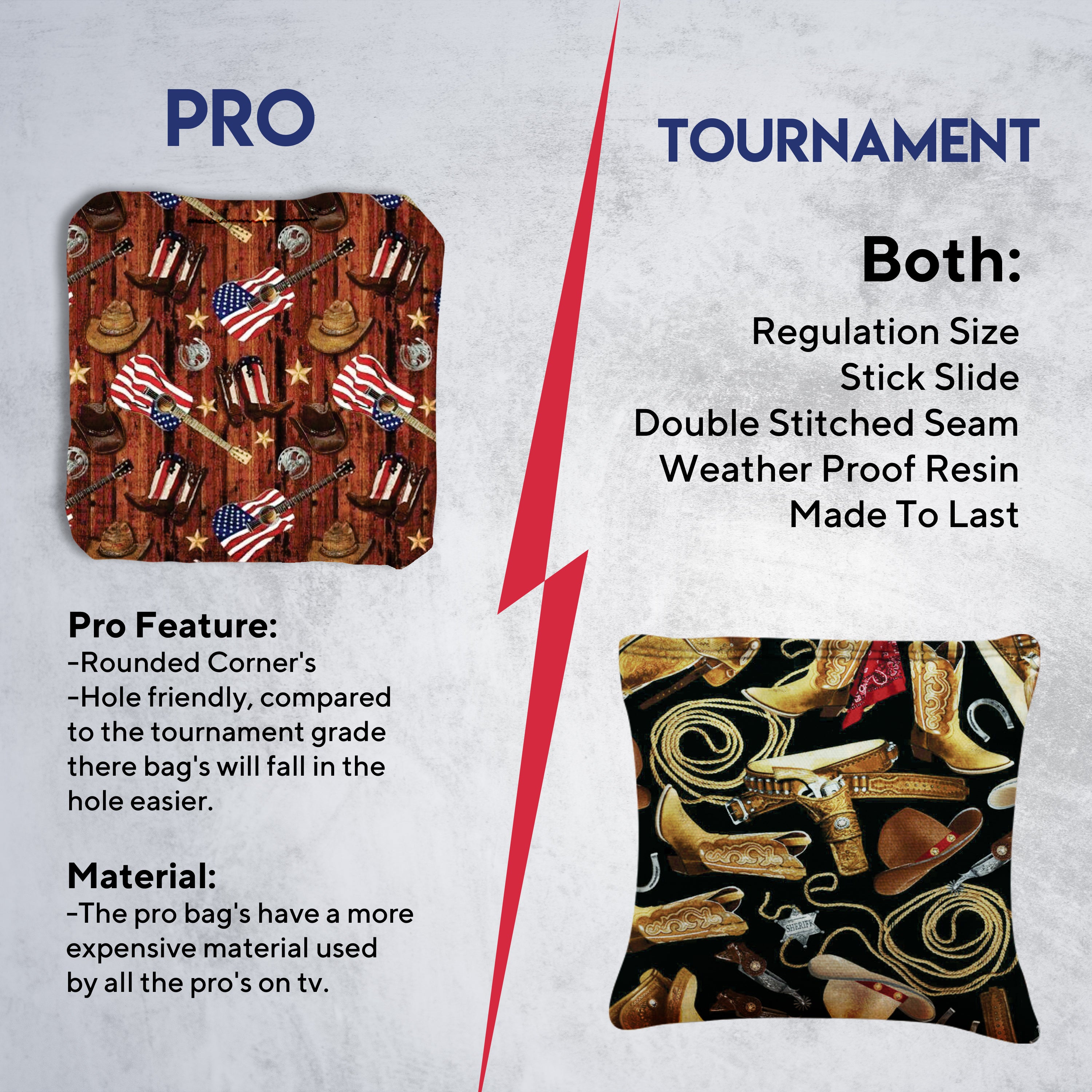 Cowboy Boots Cornhole Bags - Set of 8